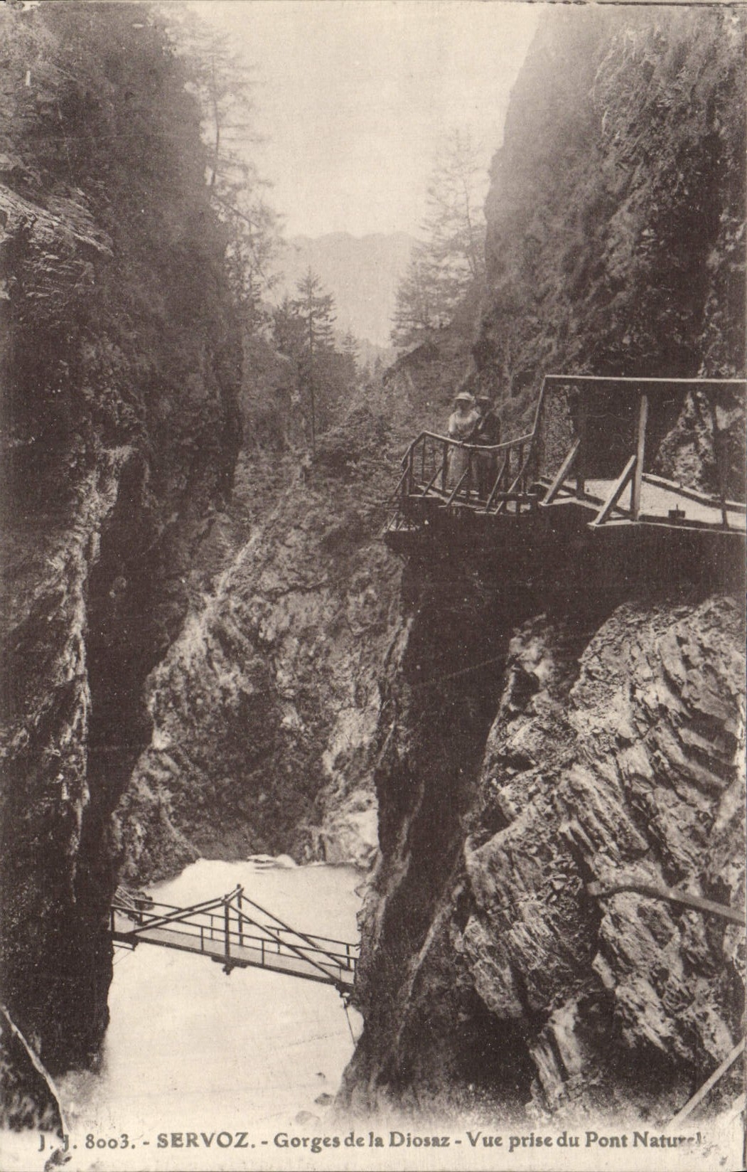 CPA Servoz Gorges de la Diosaz Vue Prise du Pont naturel