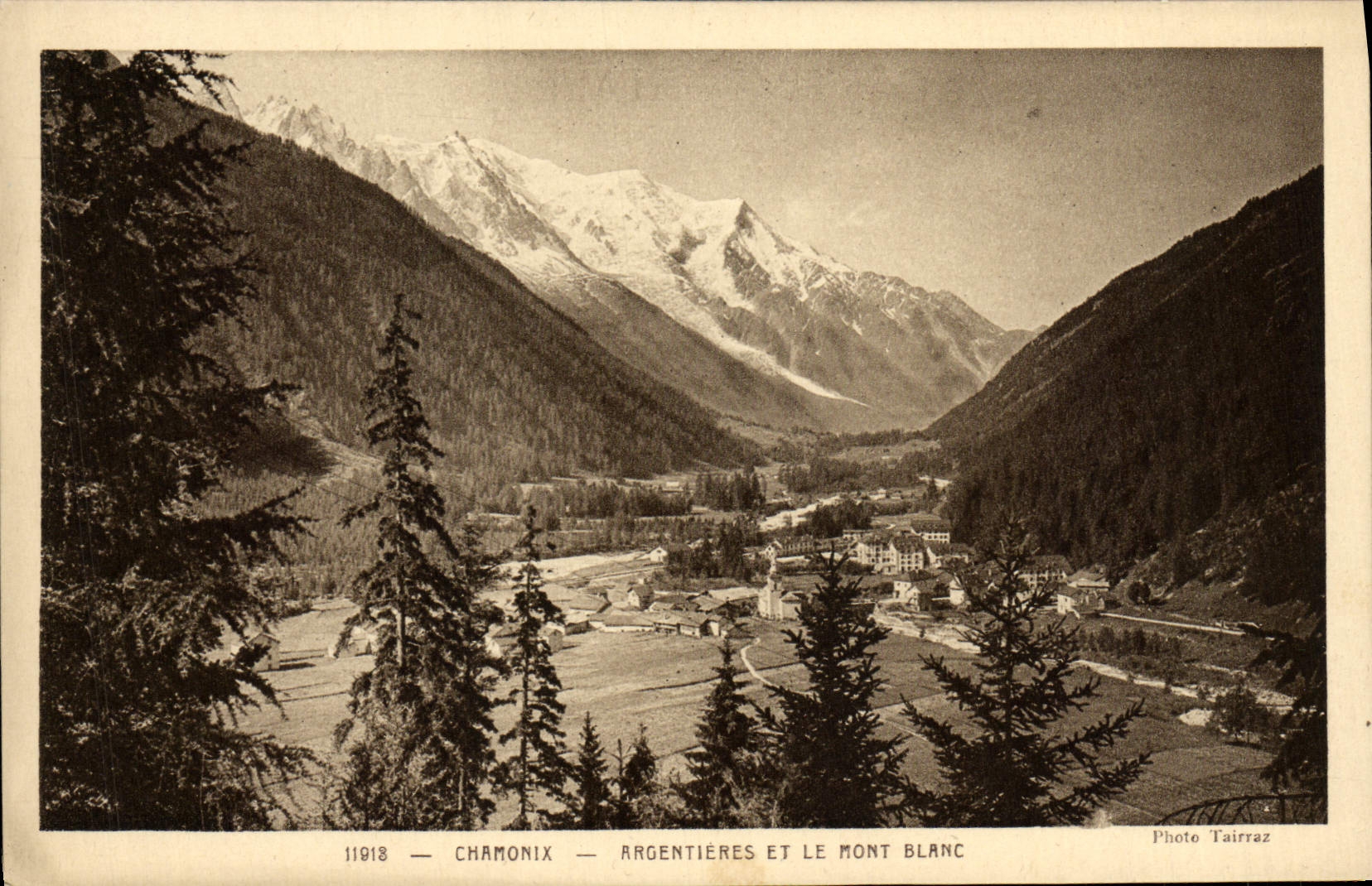 CPA Chamonix Argentieres Et Le Mont Blanc