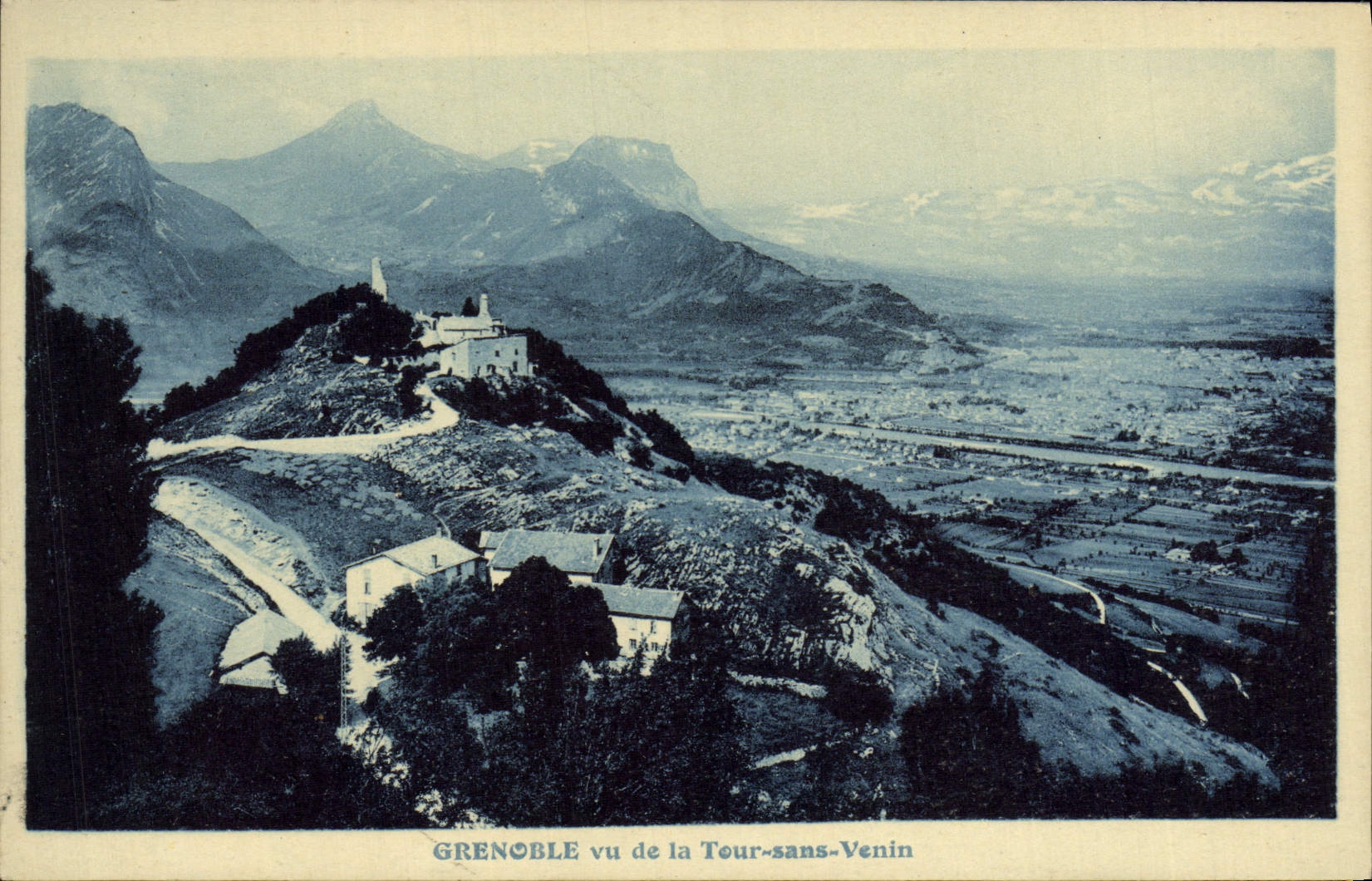 POSTAL Grenoble de la VENDIMIA vista de la torre sin veneno
