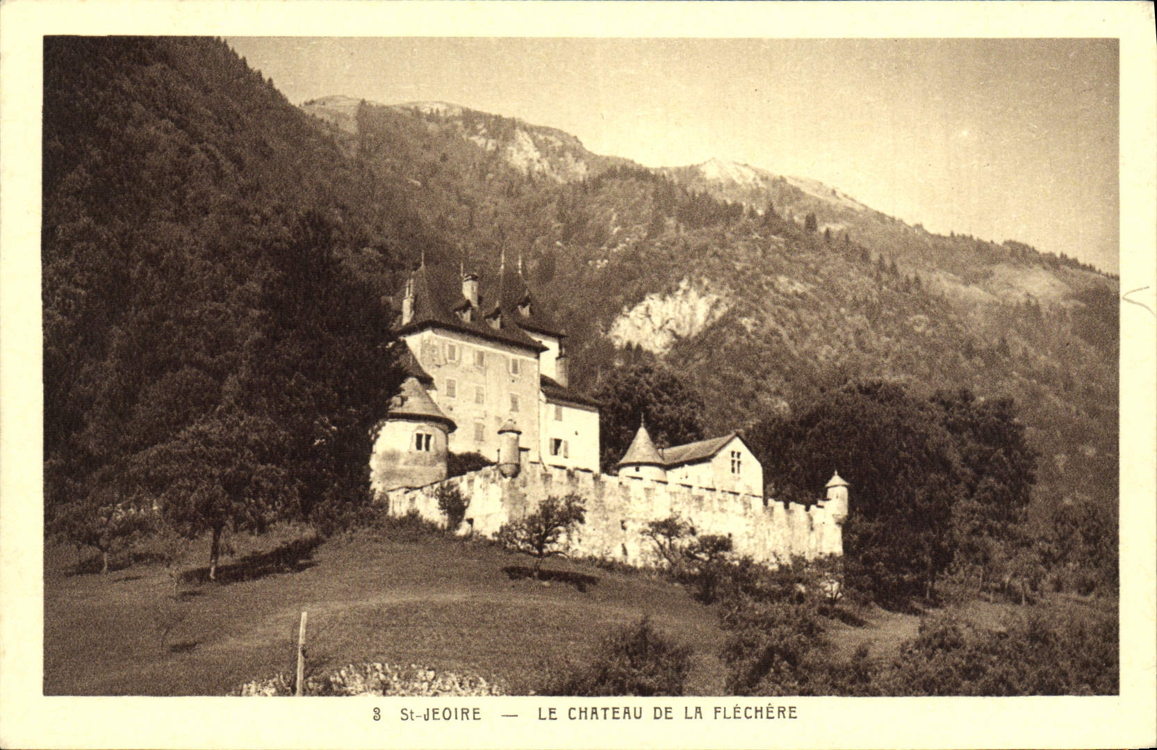 VINTAGE POSTCARD St Jeoire the Castle Of Flechere