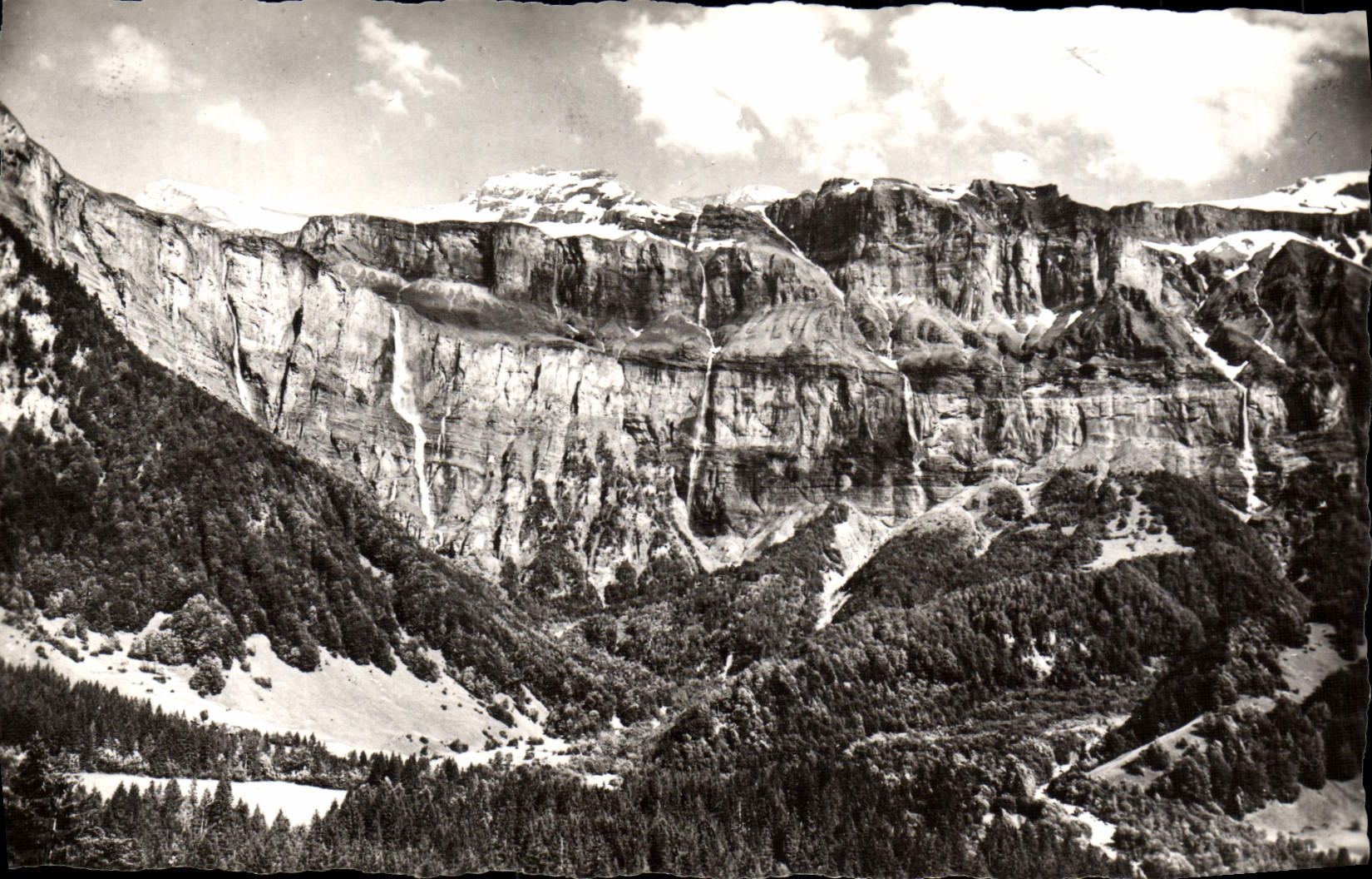 POSTAL MODERNA Cirque de la parte de herradura de sus cascadas