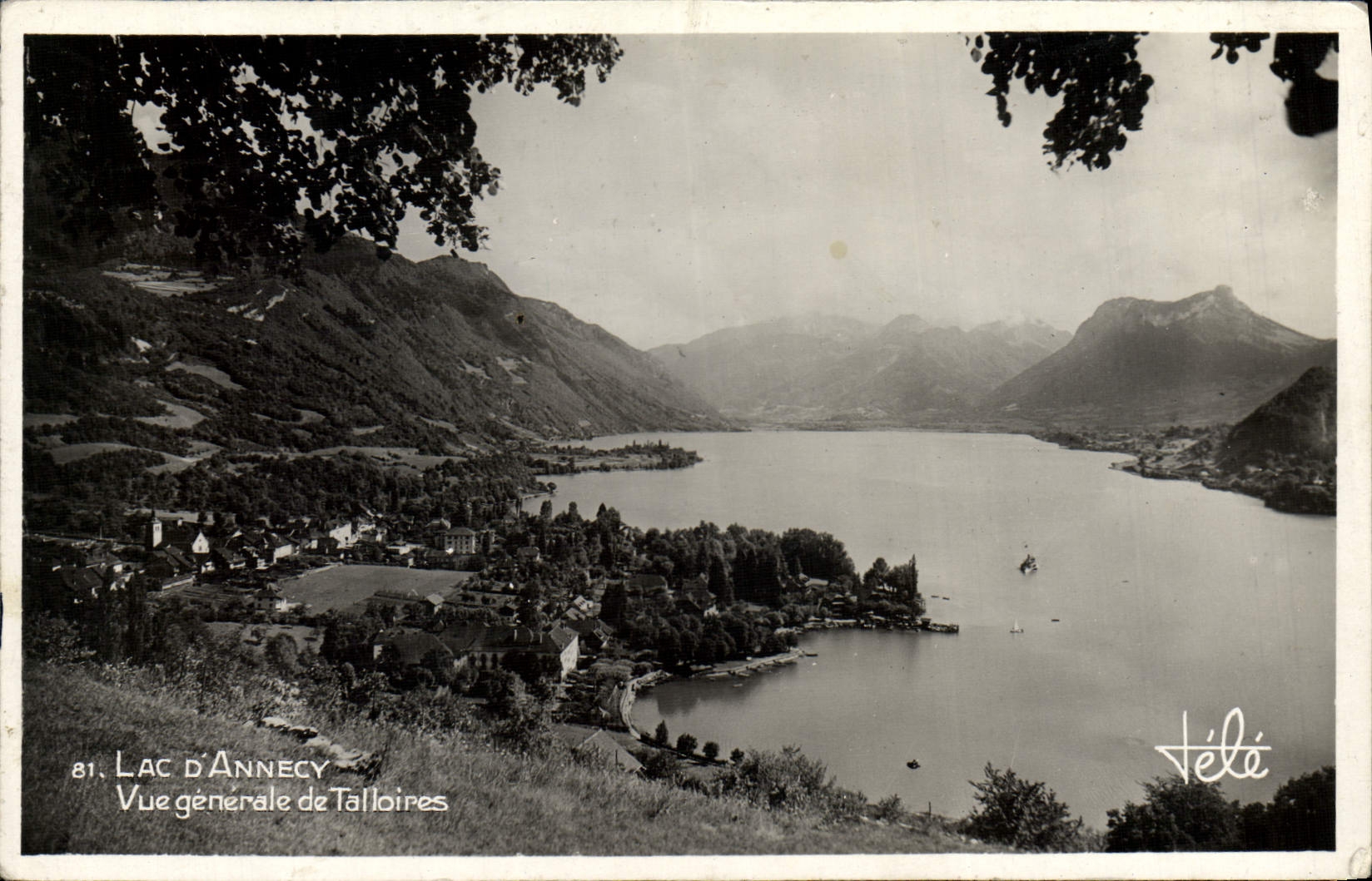CPA Lac D'Annecy Vue Generale de Talloires