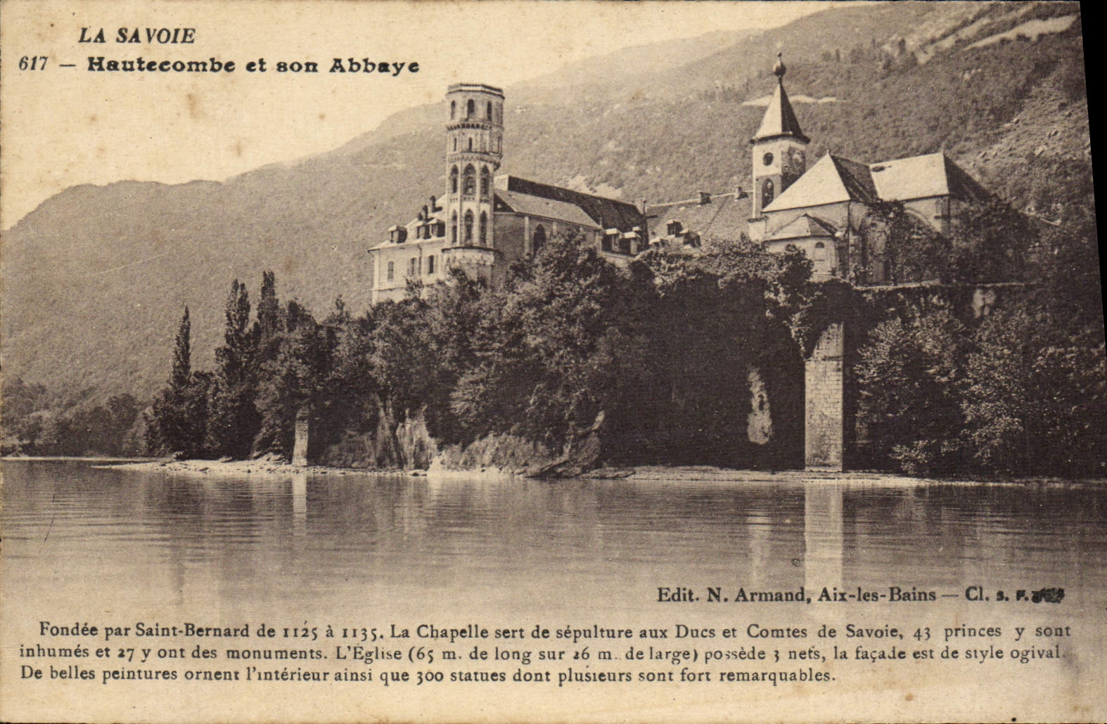 VINTAGE POSTCARD Hautecombe and Its Abbey