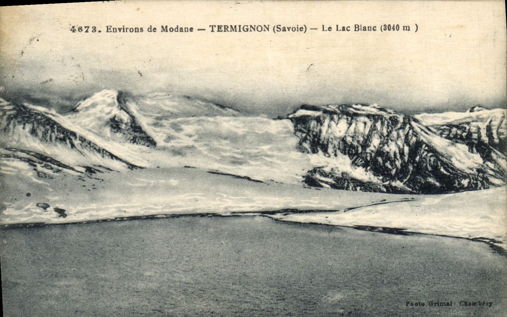 VINTAGE POSTCARD Surroundings of Modane Termignon the White Lake