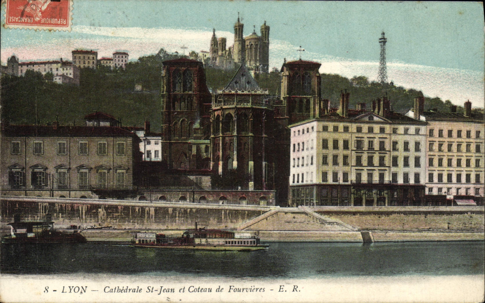 CPA Lyon Cathedrale St Jean et Coteau de Fourvieres