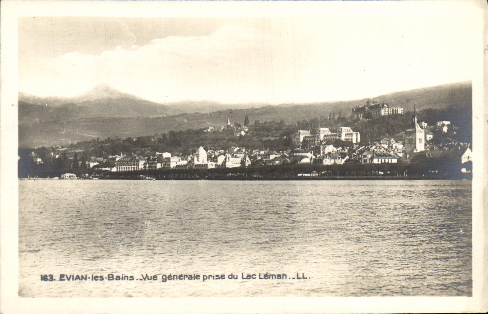 VINTAGE POSTCARD Evian les Bains View Taken Lake Leman