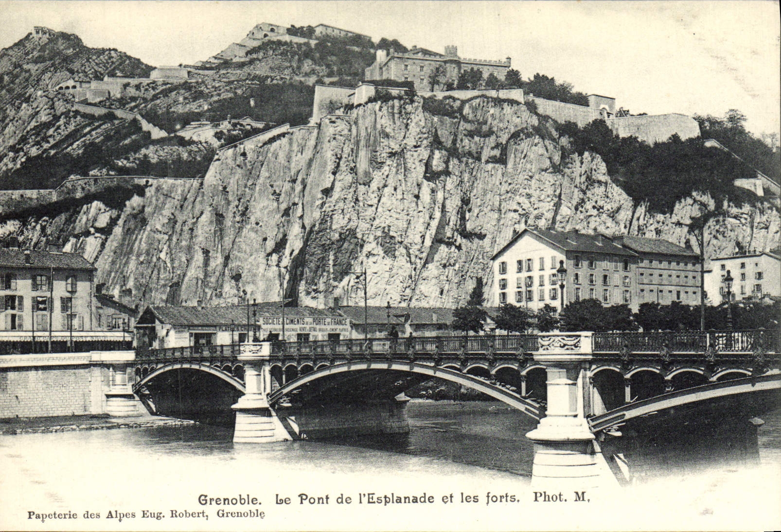 CPA Grenoble Le pont de l'esplanade et les forts