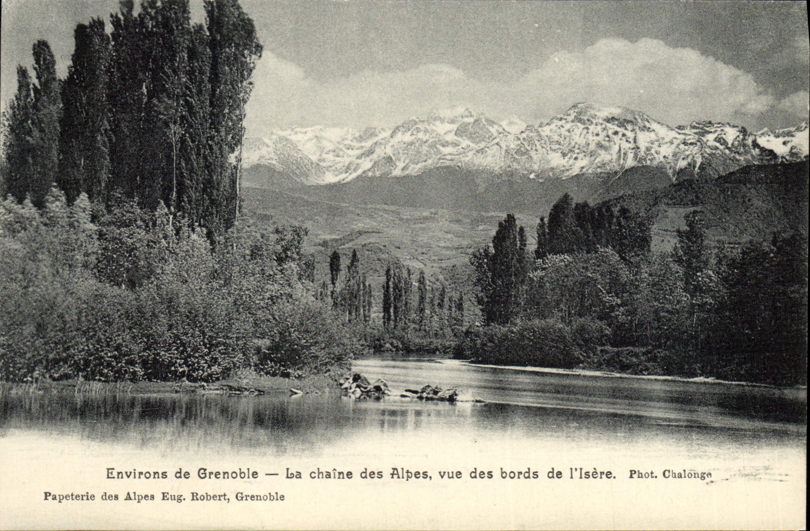VINTAGE POSTCARD Surroundings of Grenoble the Alpine range Seen Of the Edges of Isere