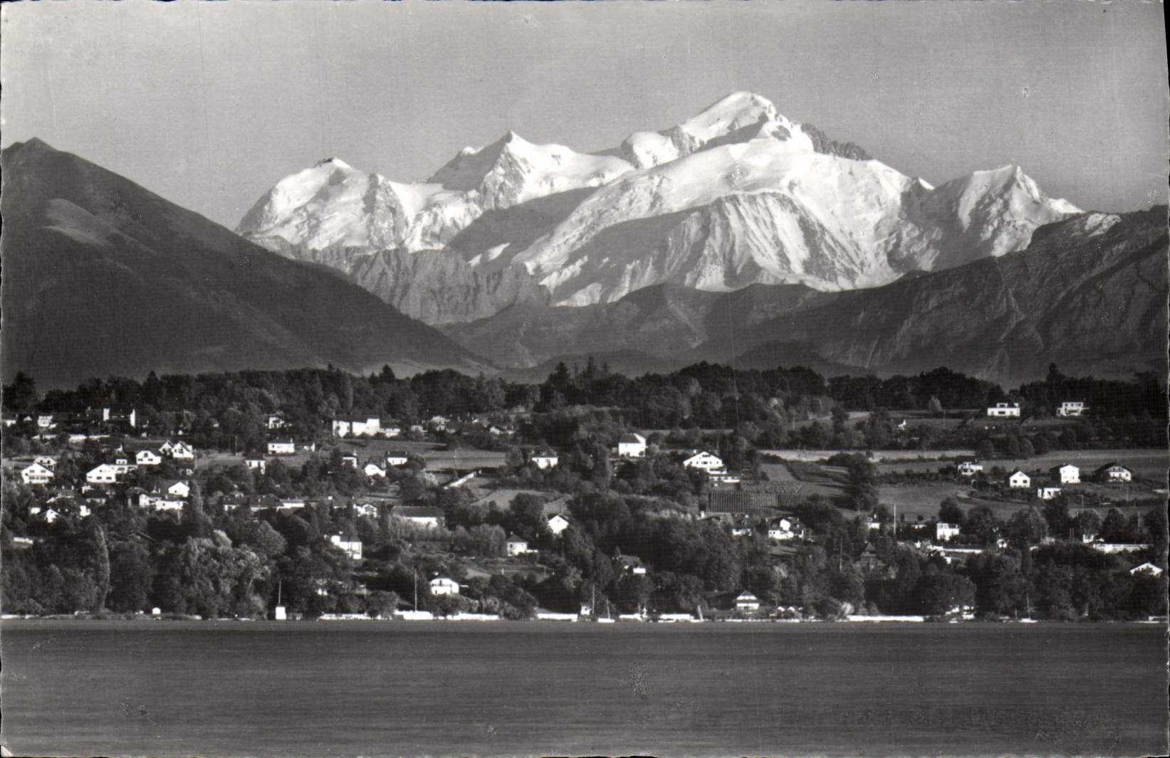 POSTAL MODERNA Ginebra vista Mont Blanc