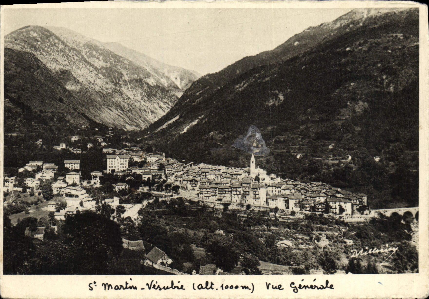 CPA Saint Martin Vesubie Vue generale