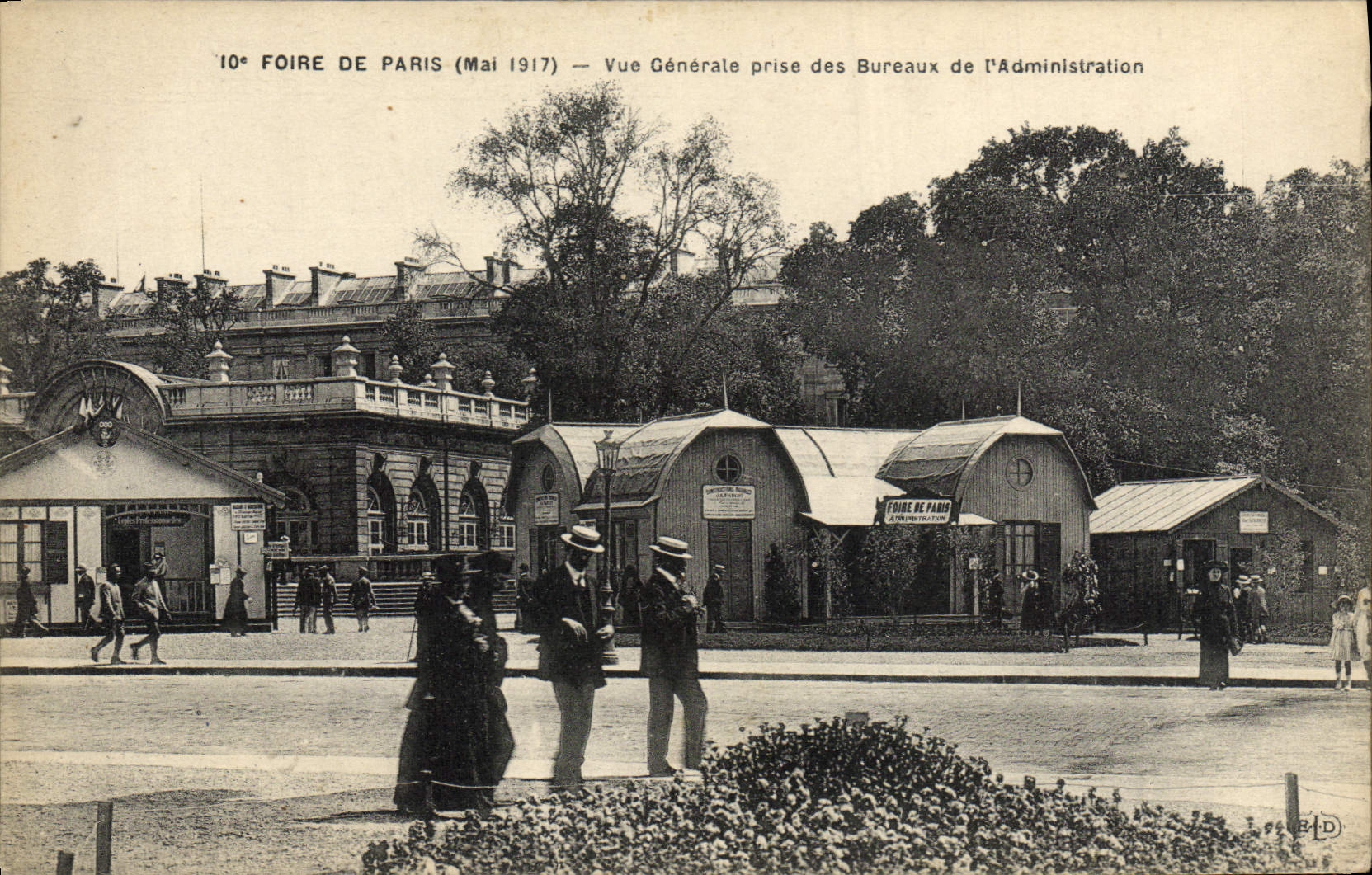 VINTAGE POSTCARD Paris View May 1917 Taken of the Offices of the Administration