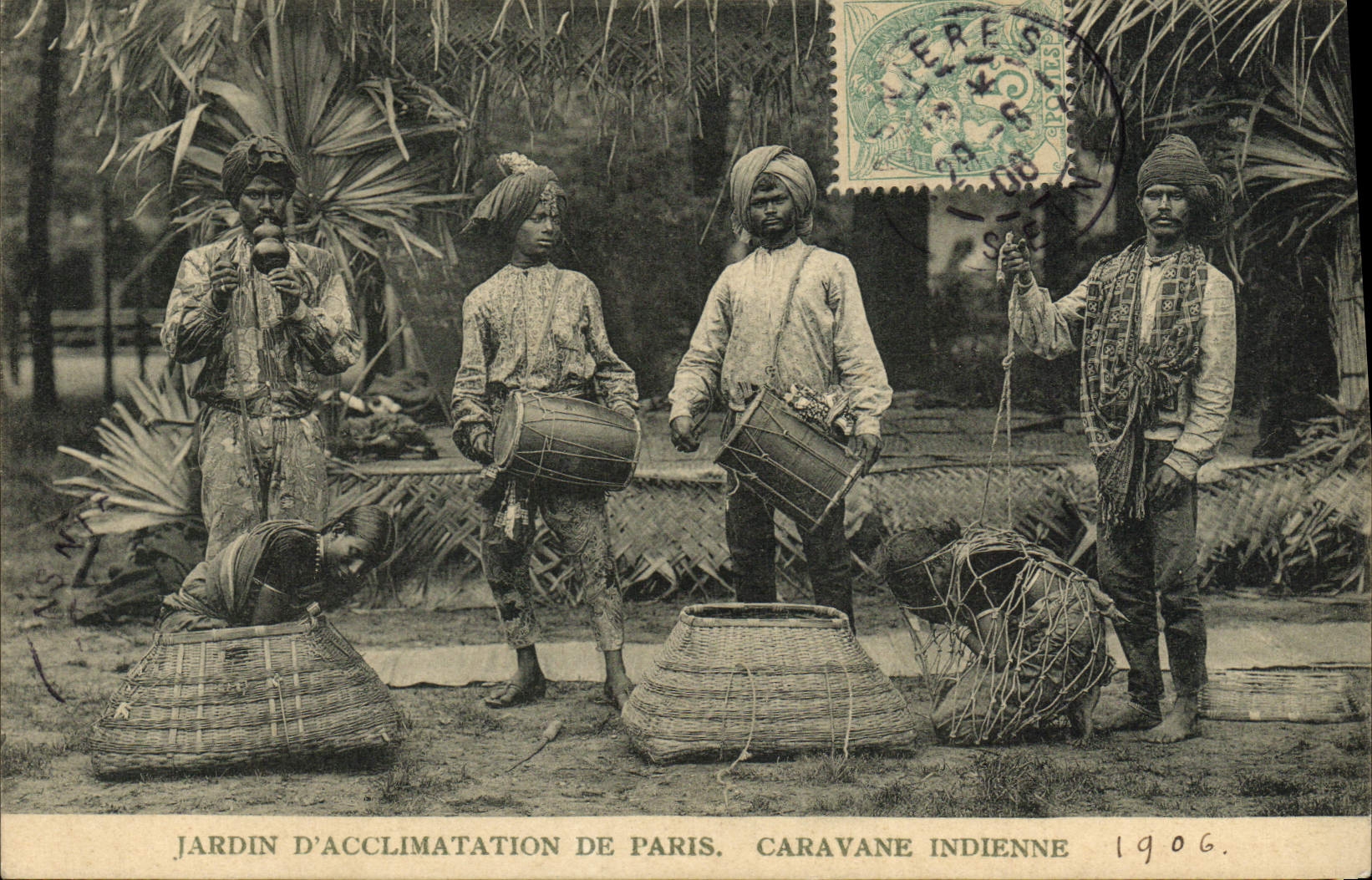 CPA Paris Jardin D'Acclimatation Caravane Indienne 