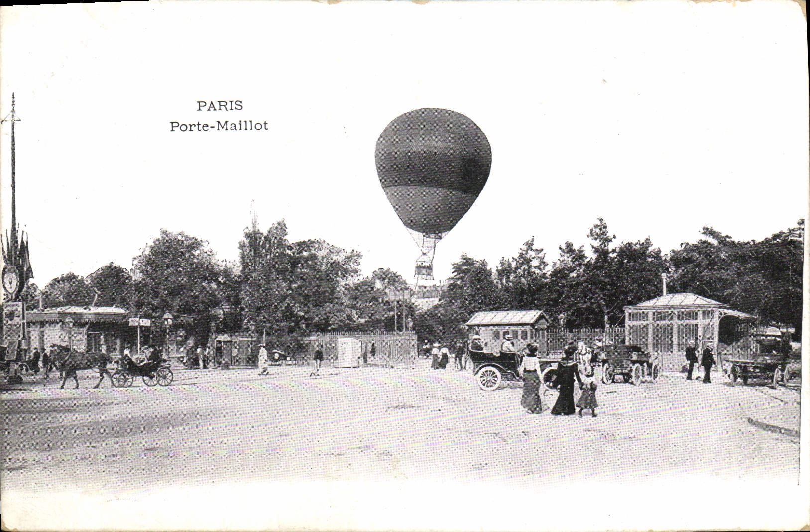 CPA Paris Porte Maillot Ballon dirigeable