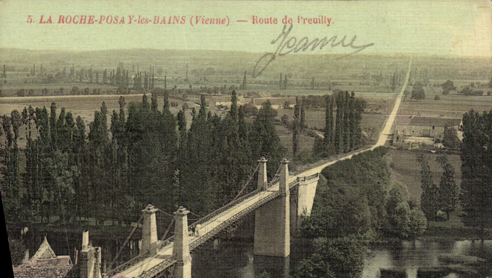 CPA La Roche Posay les Bains Route de Preuilly (carte toilee)