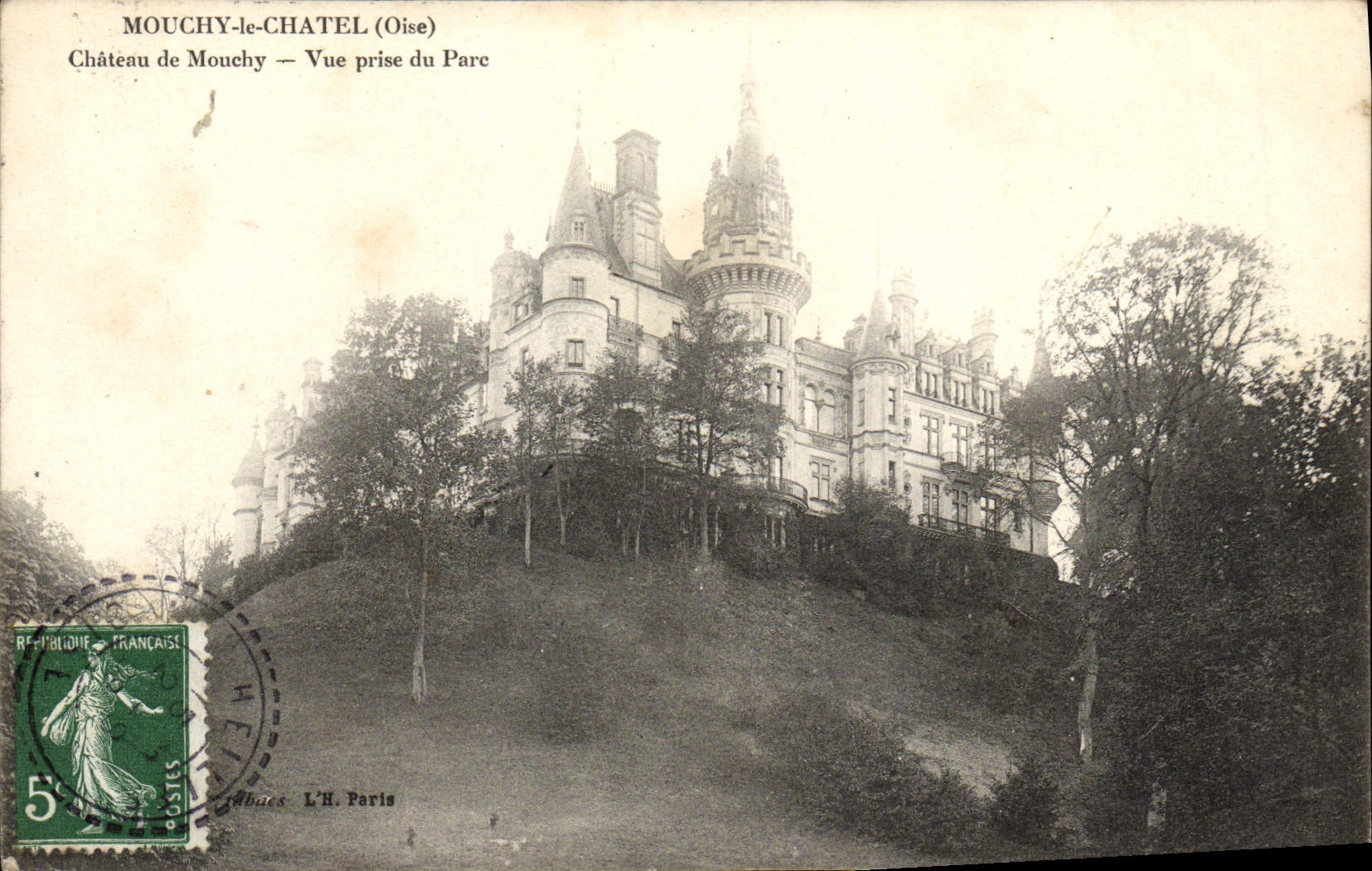 CPA Mouchy Chatel Chateau de Mouchy Vue Prise du Parc