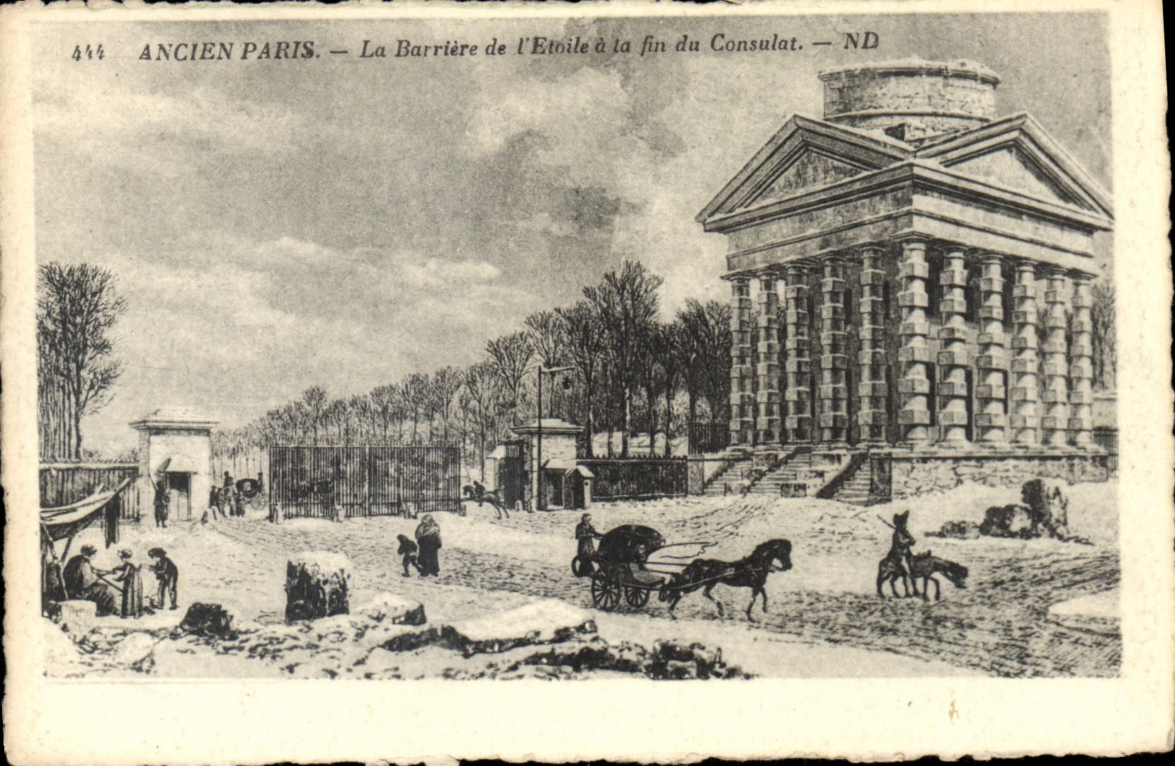 CPA Ancien Paris La Barriere de l'Etoile a la fin da Consulat