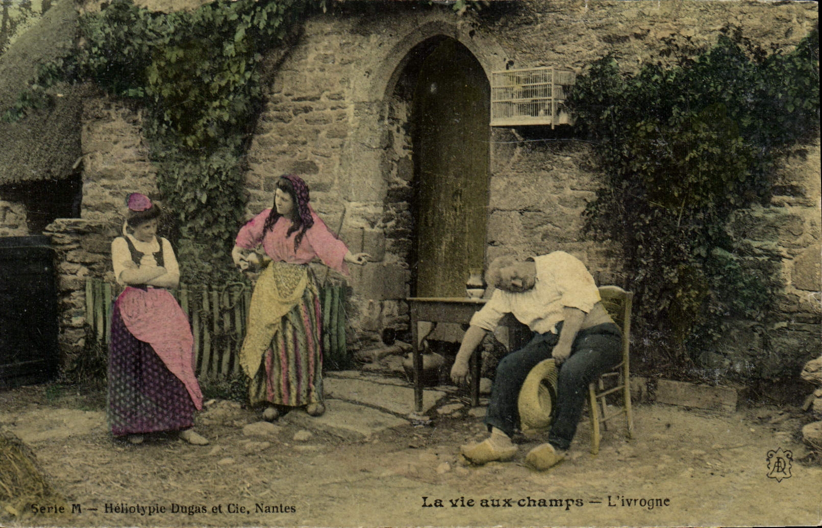 CPA La vie aux champs L'ivrogne Folklore