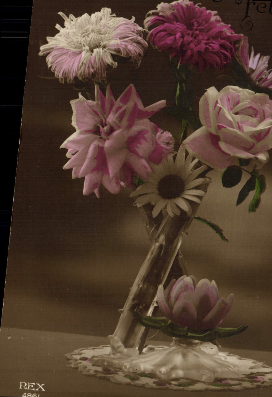 CPA Fantaisie Fleurs