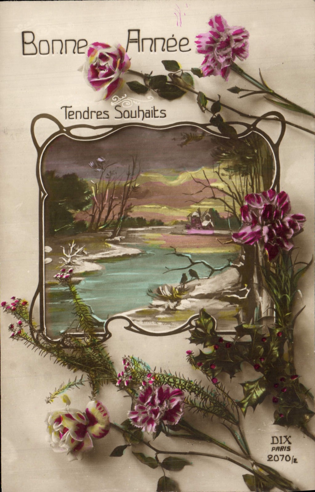 CPA Fantaisie Fleurs