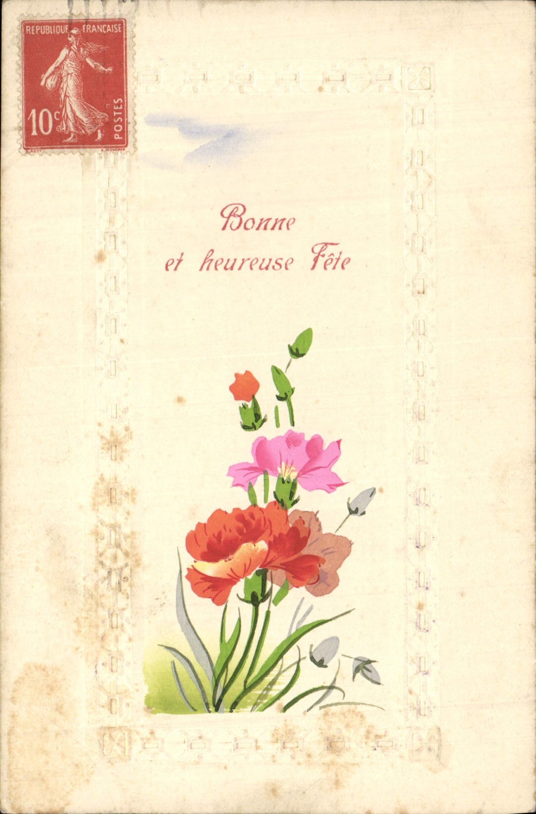 CPA Fantaisie Fleurs