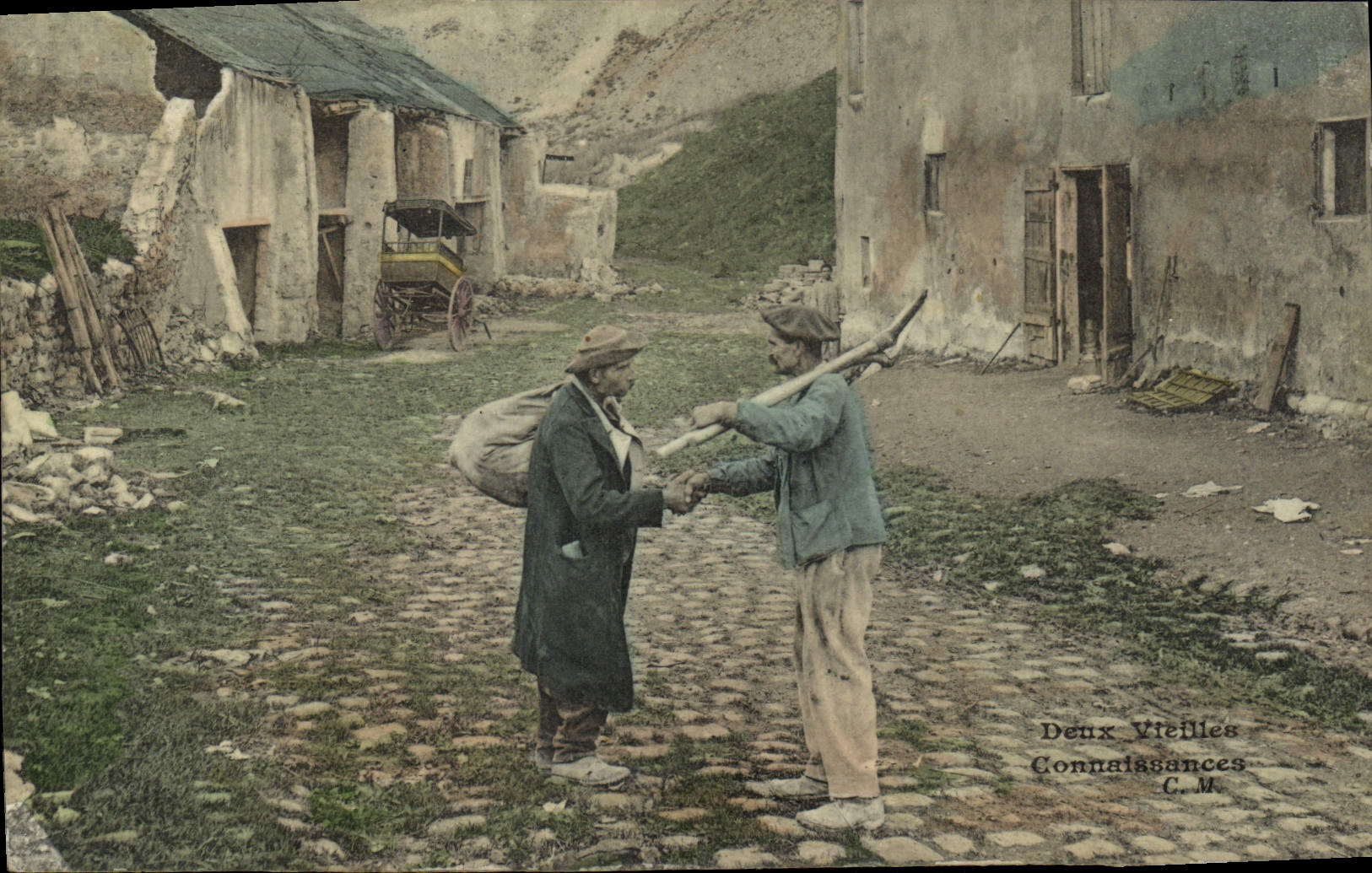 CPA Deux vieilles connaissances Folklore 