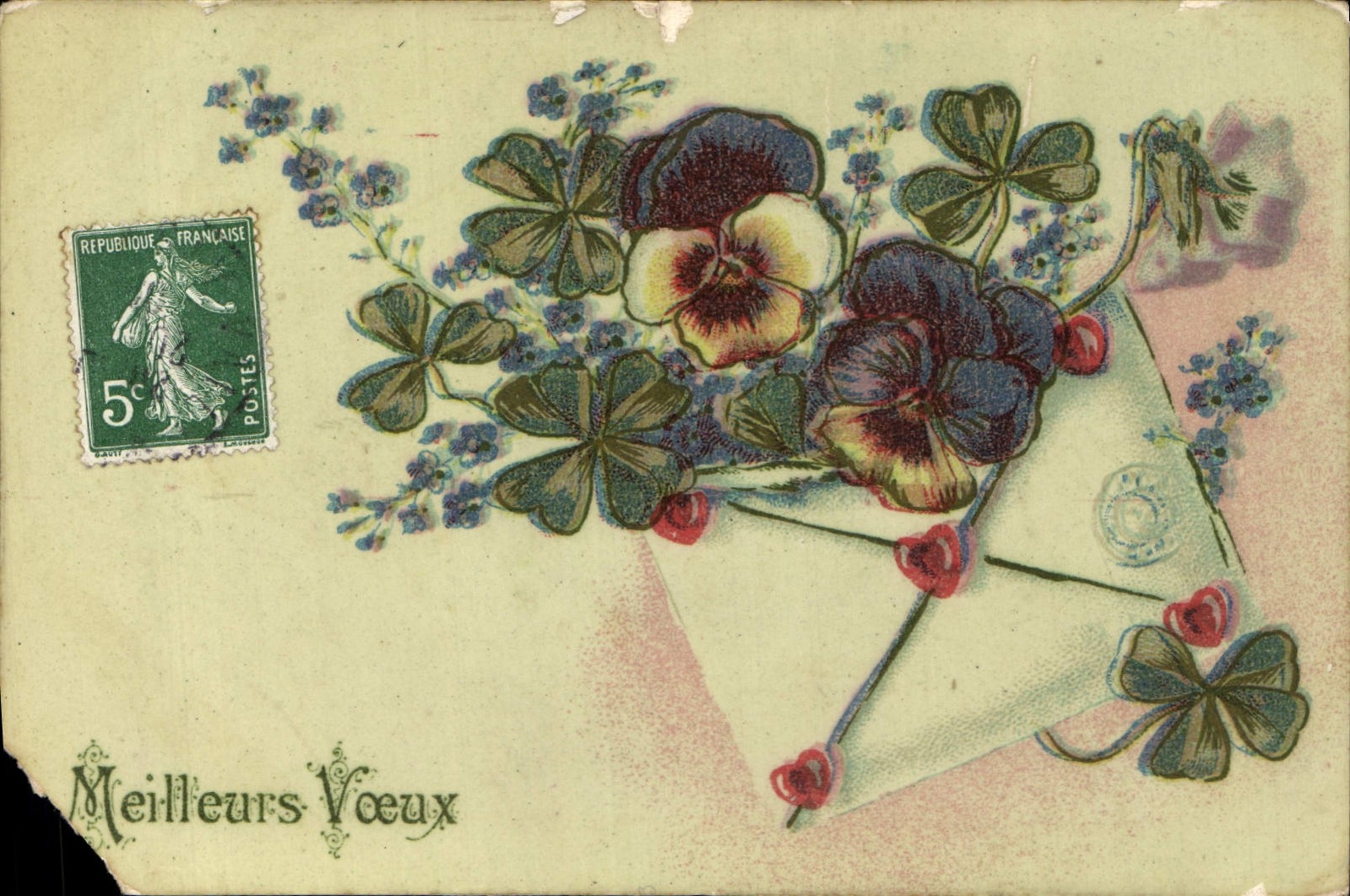 CPA Fantaisie Fleurs