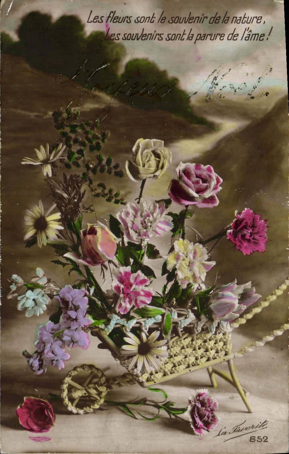 CPA Fantaisie Fleurs