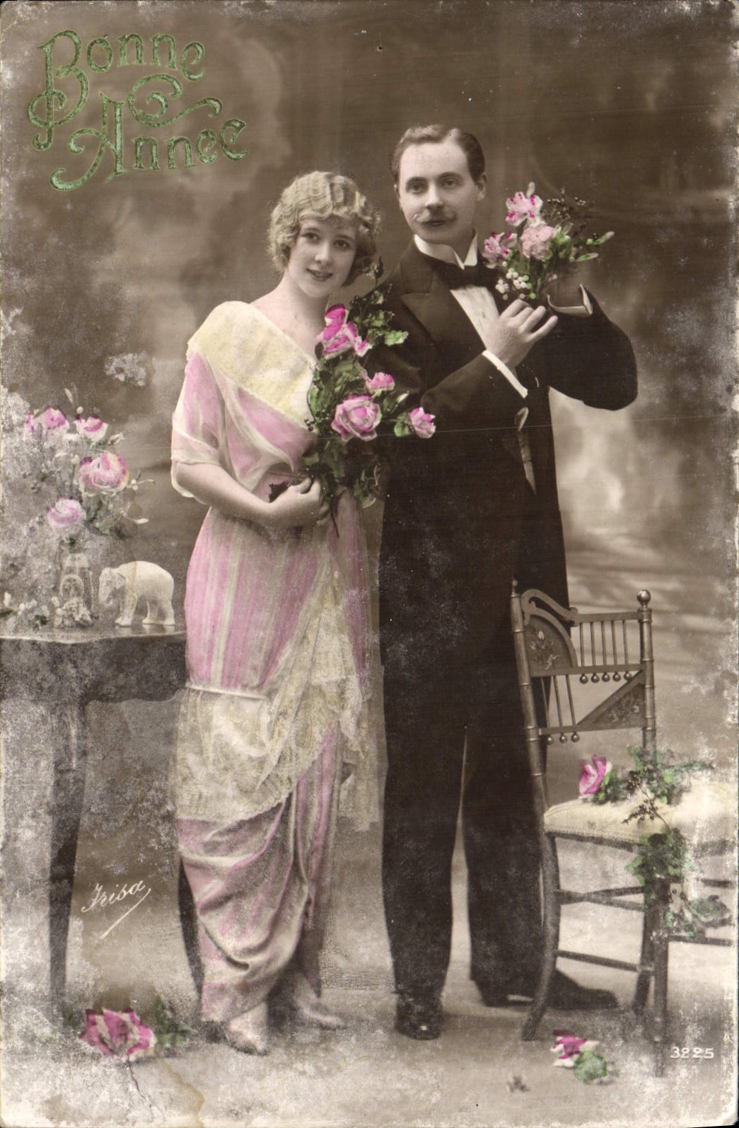 VINTAGE POSTCARD Fantasy Woman Elephant