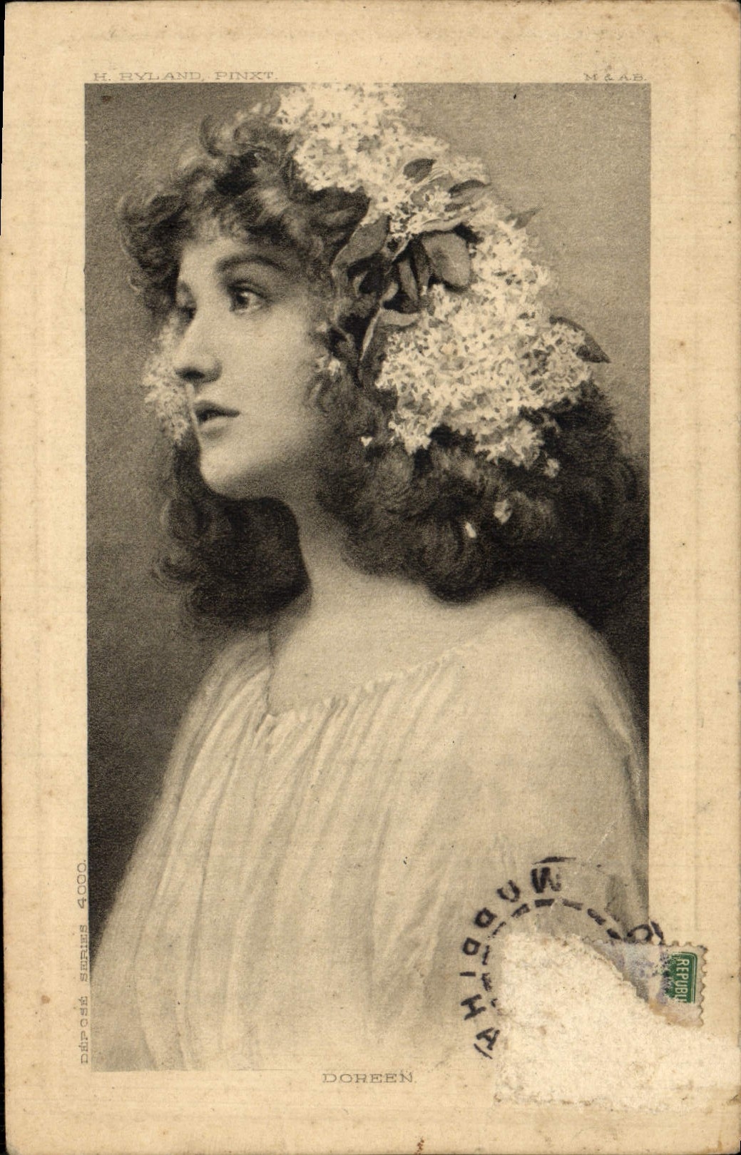 VINTAGE POSTCARD Fantasy Doreen Woman