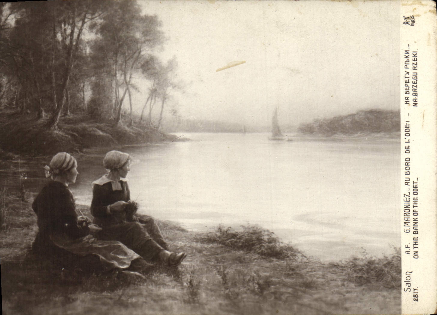 VINTAGE POSTCARD Maroniez Fantasy at the edge of Odet