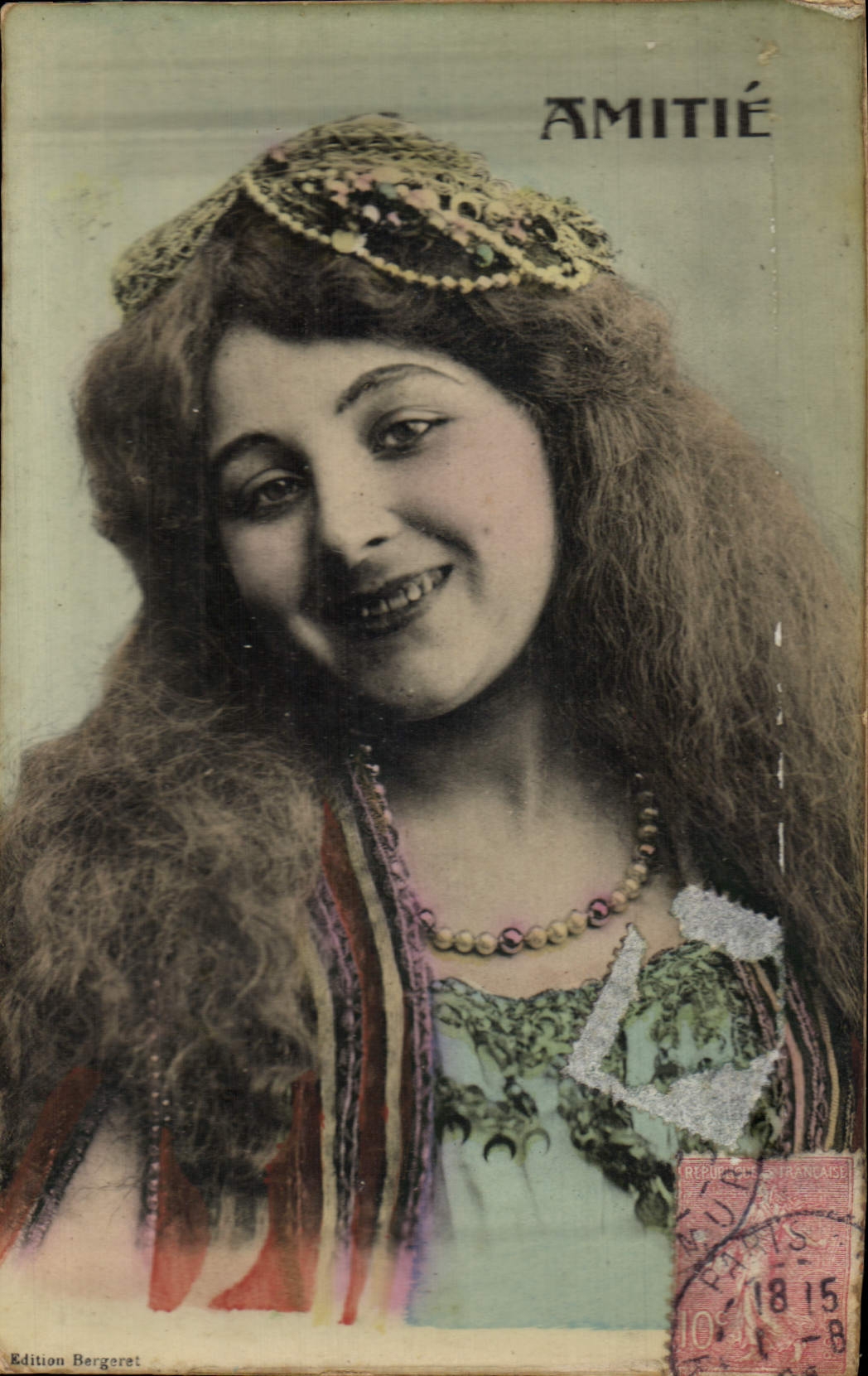 VINTAGE POSTCARD Fantasy Woman Friendship