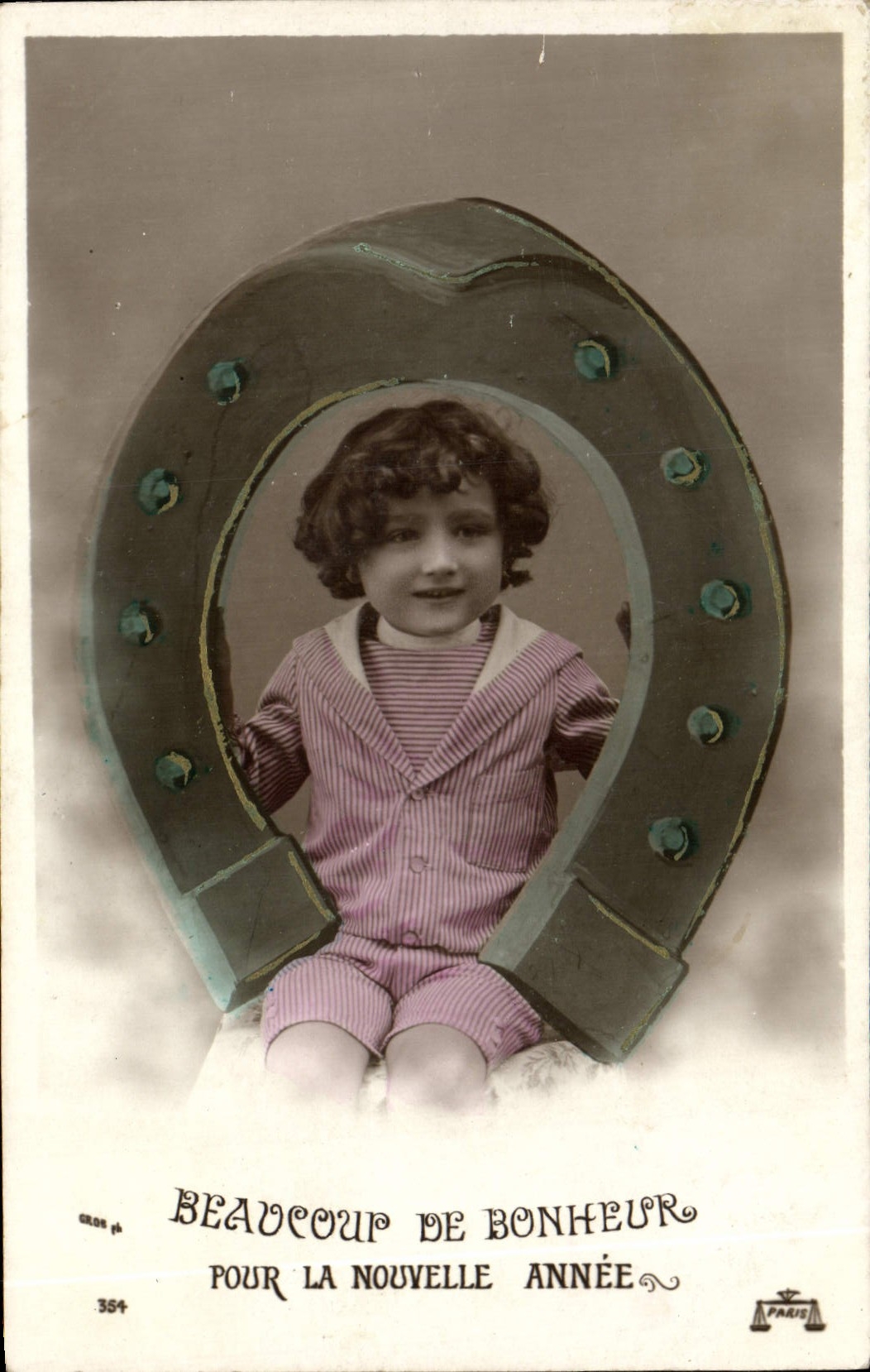 CPA Fantaisie Enfant Fer a cheval