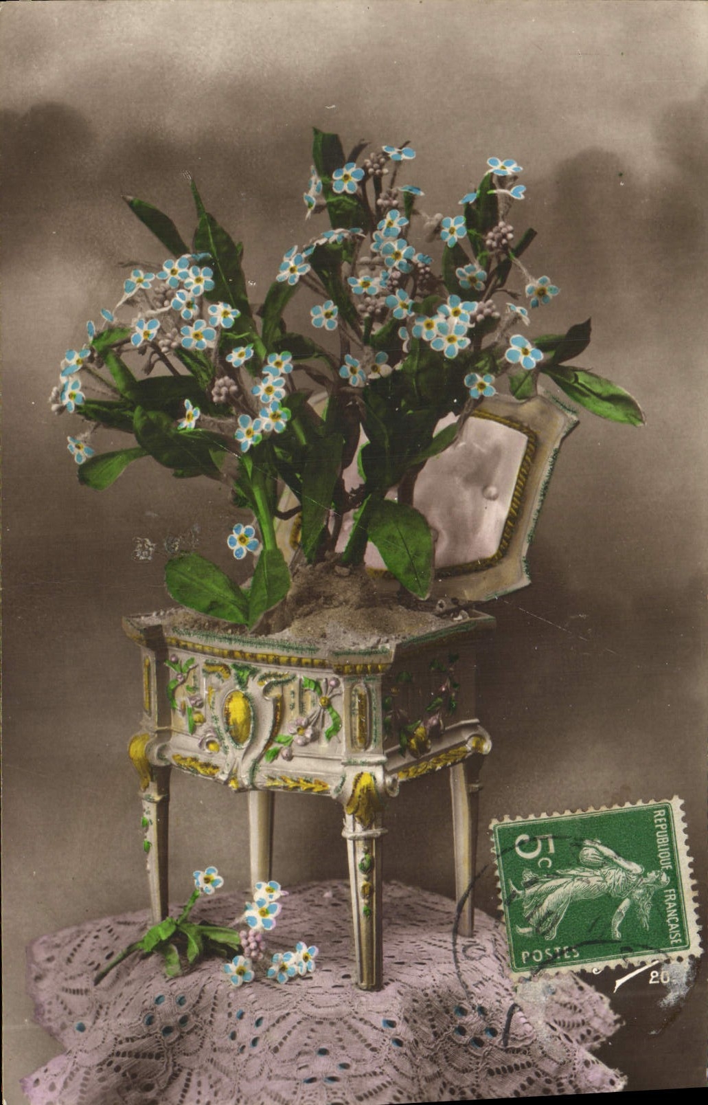 CPA Fantaisie Fleurs