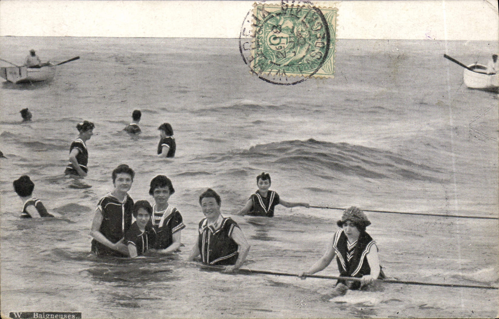 VINTAGE POSTCARD Fantasy Bathers