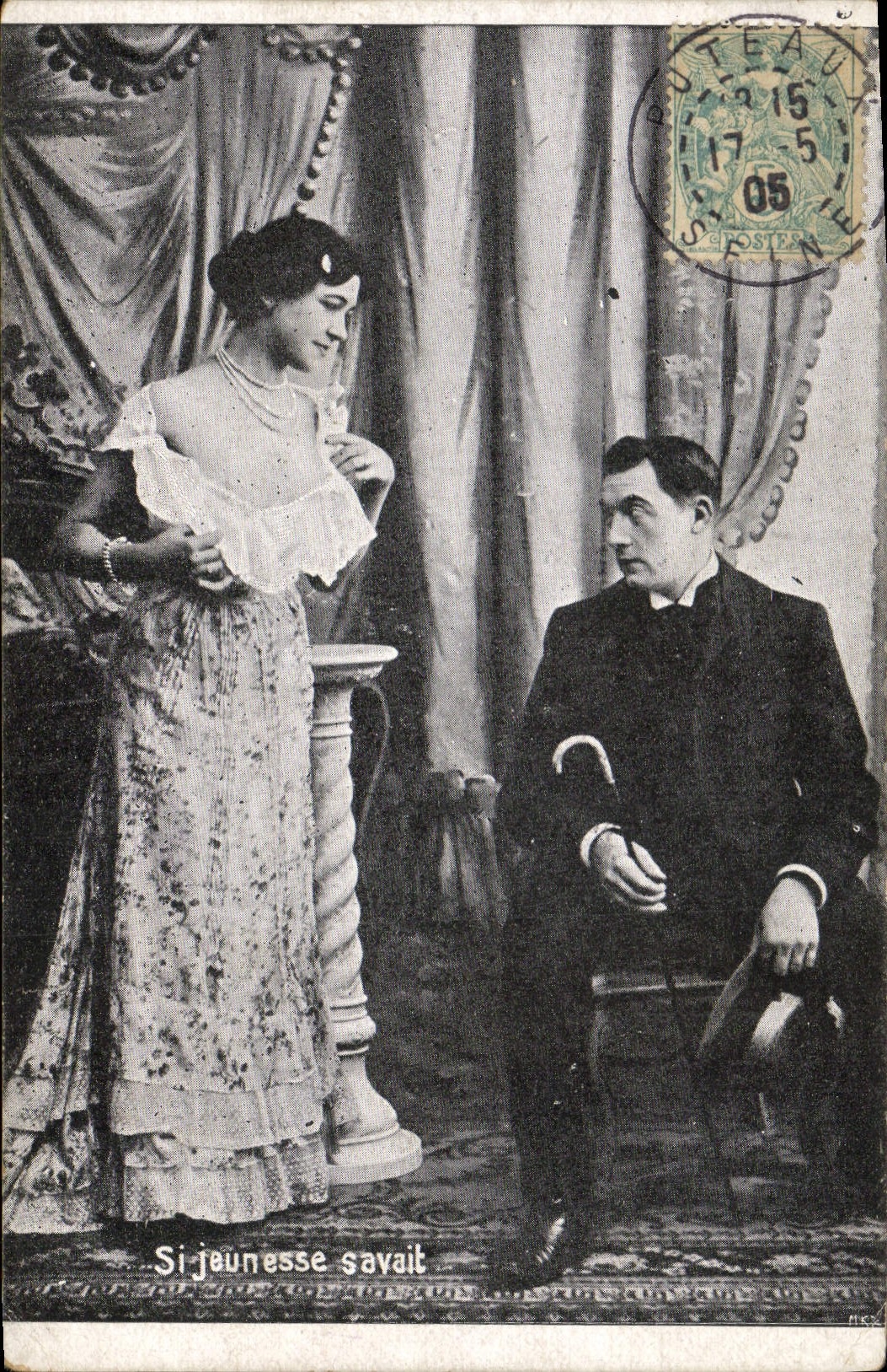 VINTAGE POSTCARD If Youth Knew Woman