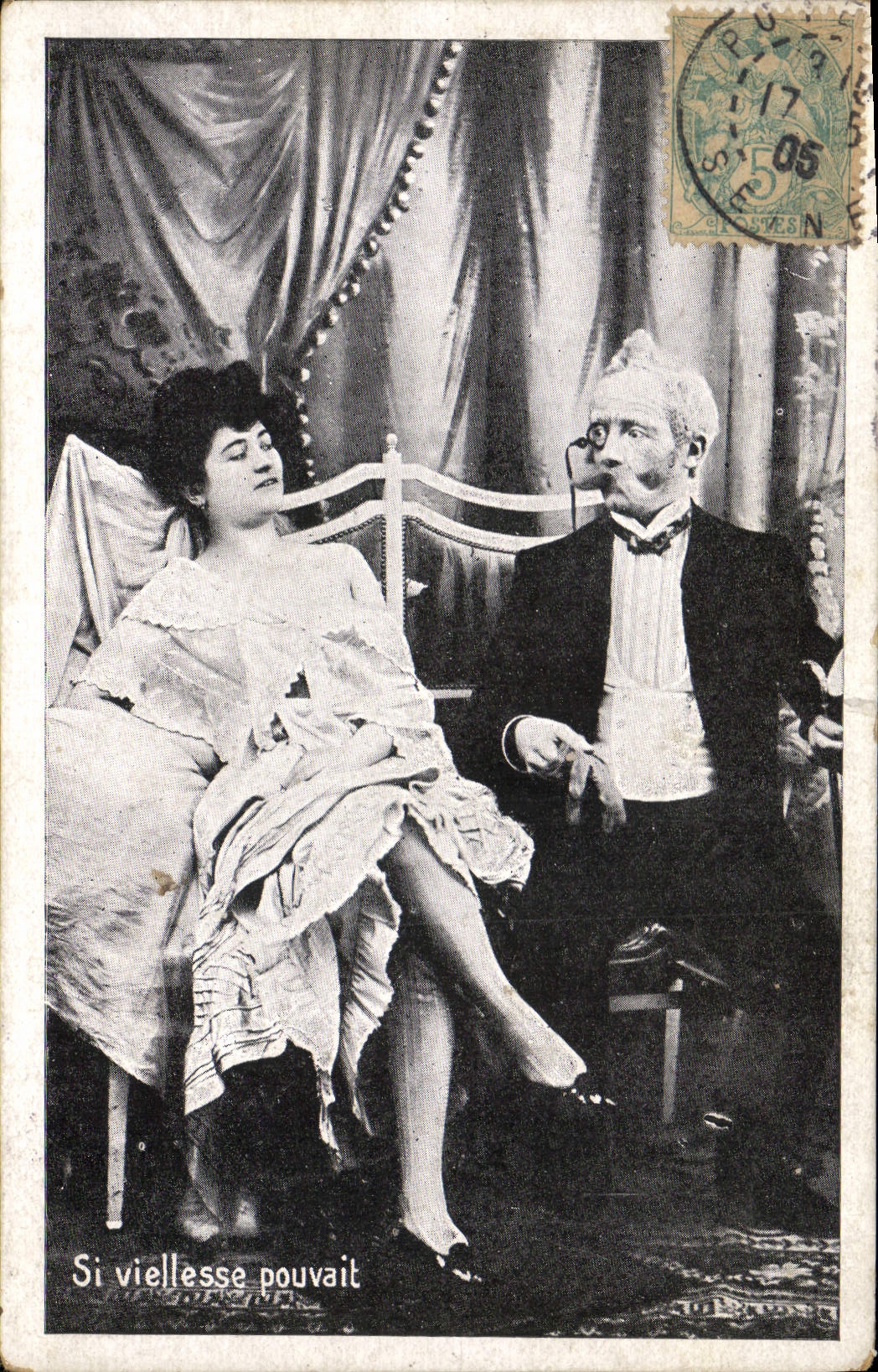 VINTAGE POSTCARD If Viellesse Could Woman