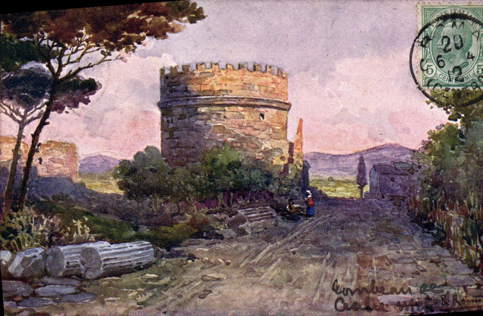 CPA Roma Via Appia Tomba Di Cecilia Metella