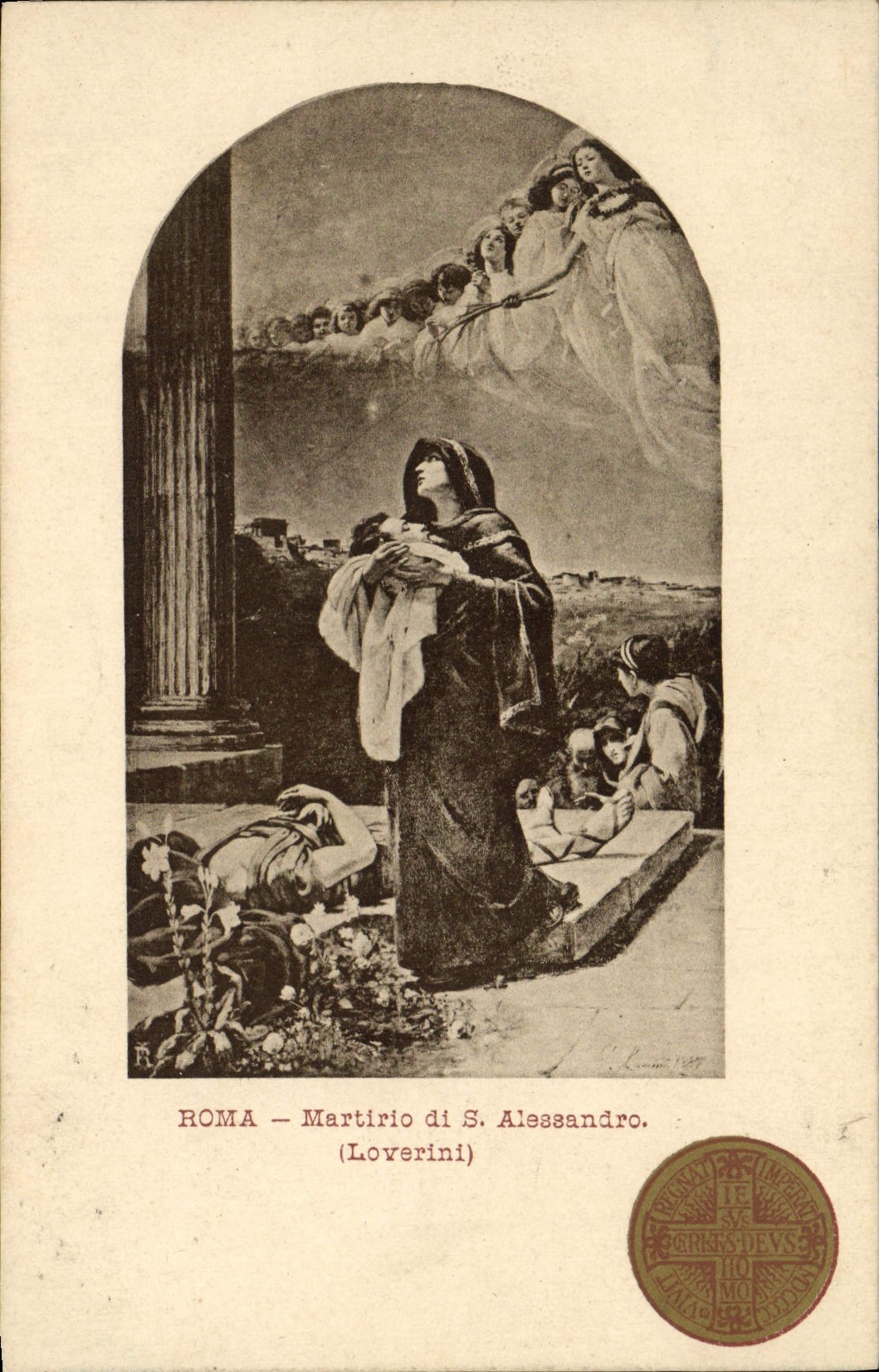 POSTAL Roma Martirio Di S Alejandro Loverini de la VENDIMIA