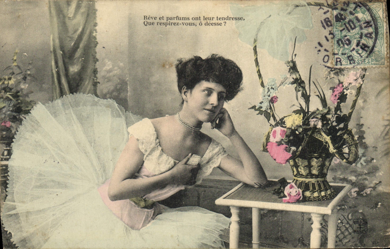 VINTAGE POSTCARD Fantasy Woman Dancer