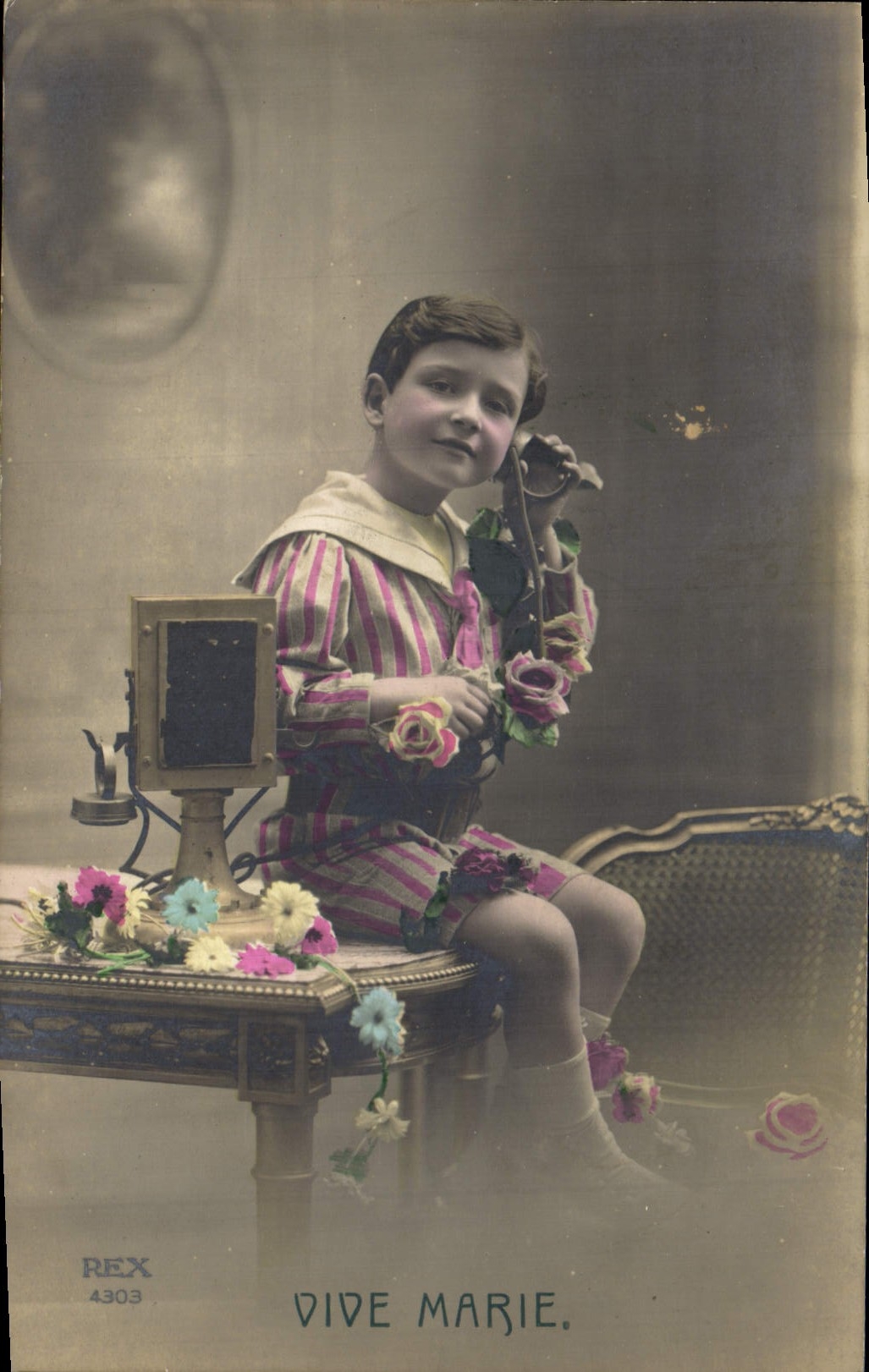 CPA Vive Marie Enfant Telephone