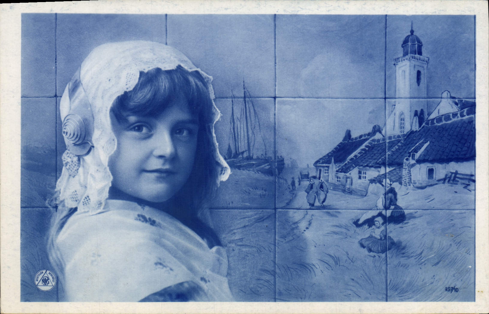 CPA Fantaisie Enfant Moulin a vent