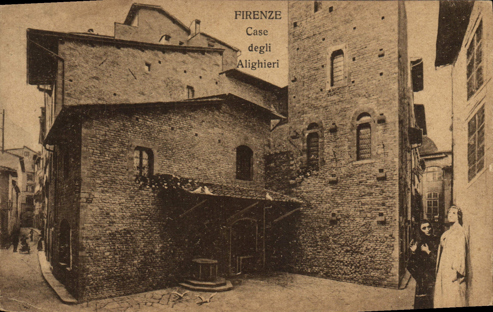 La POSTAL Firenze de la VENDIMIA pone Degli Alighieri