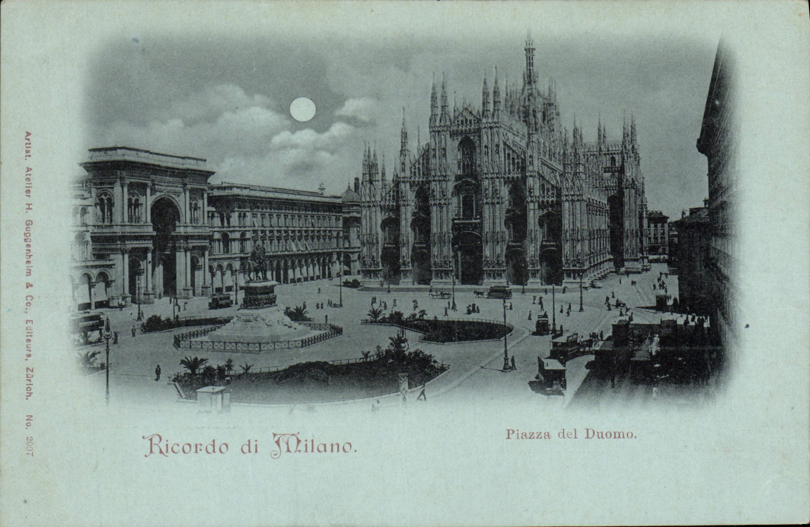 VINTAGE POSTCARD Milano Piazza del Duomo