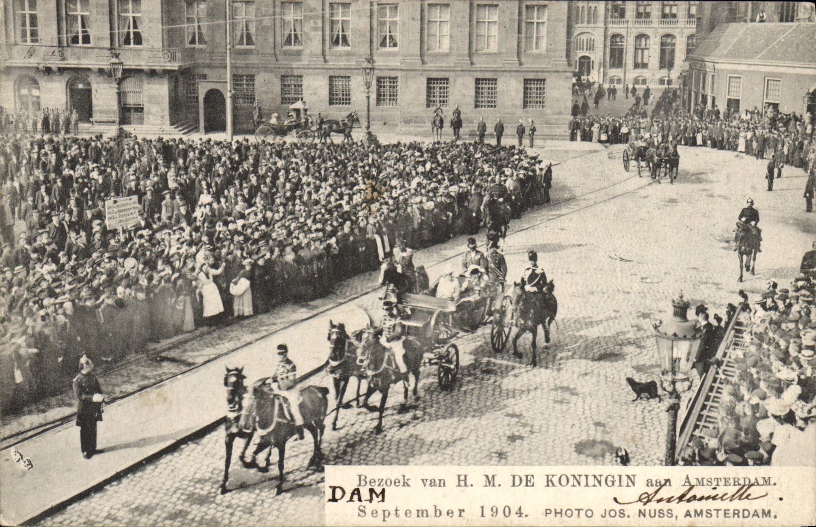 CPA Bezoek Van Koningin Amsterdam Septembre 1904 