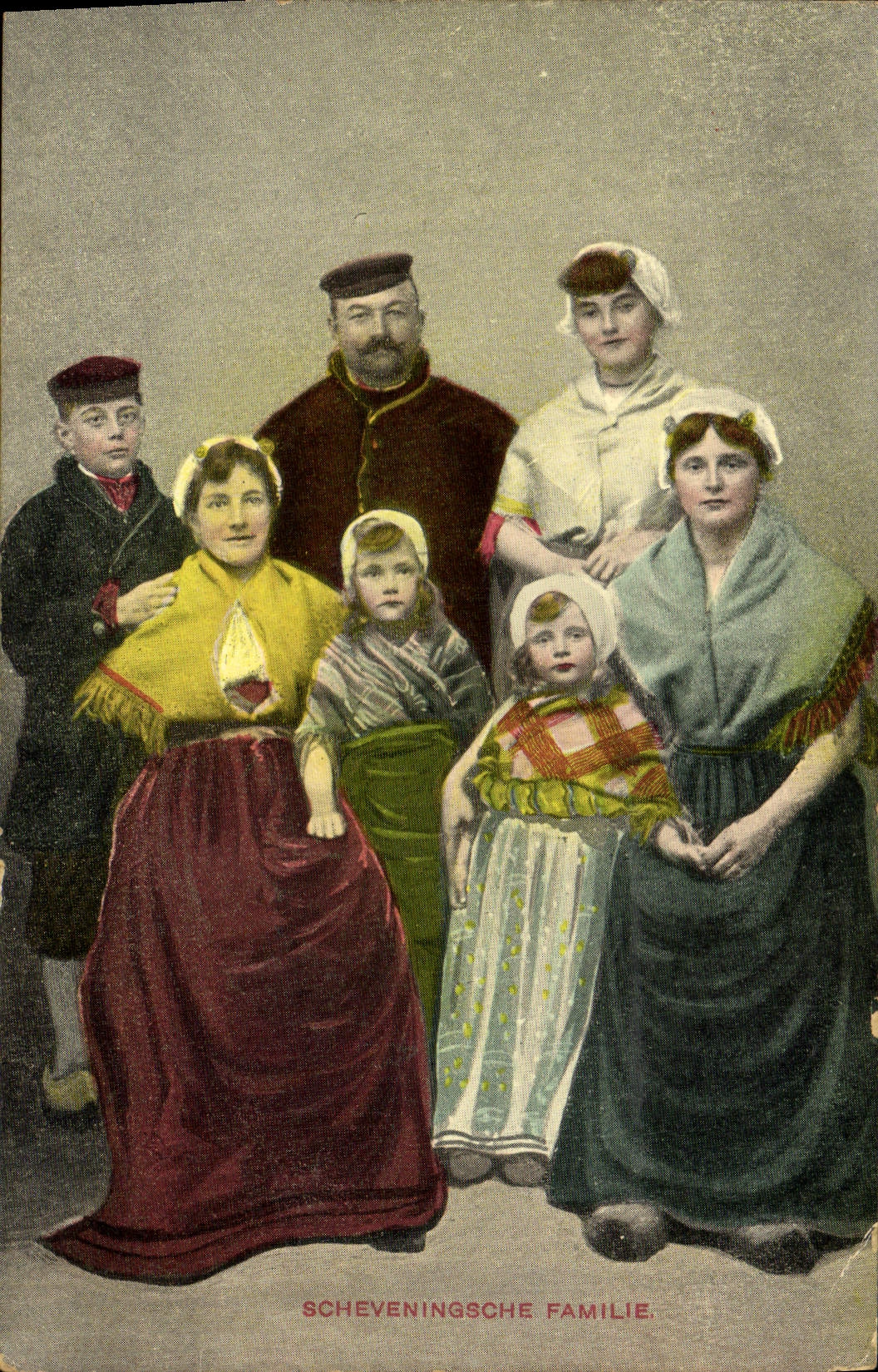 CPA Scheveningsche Familie Folklore 