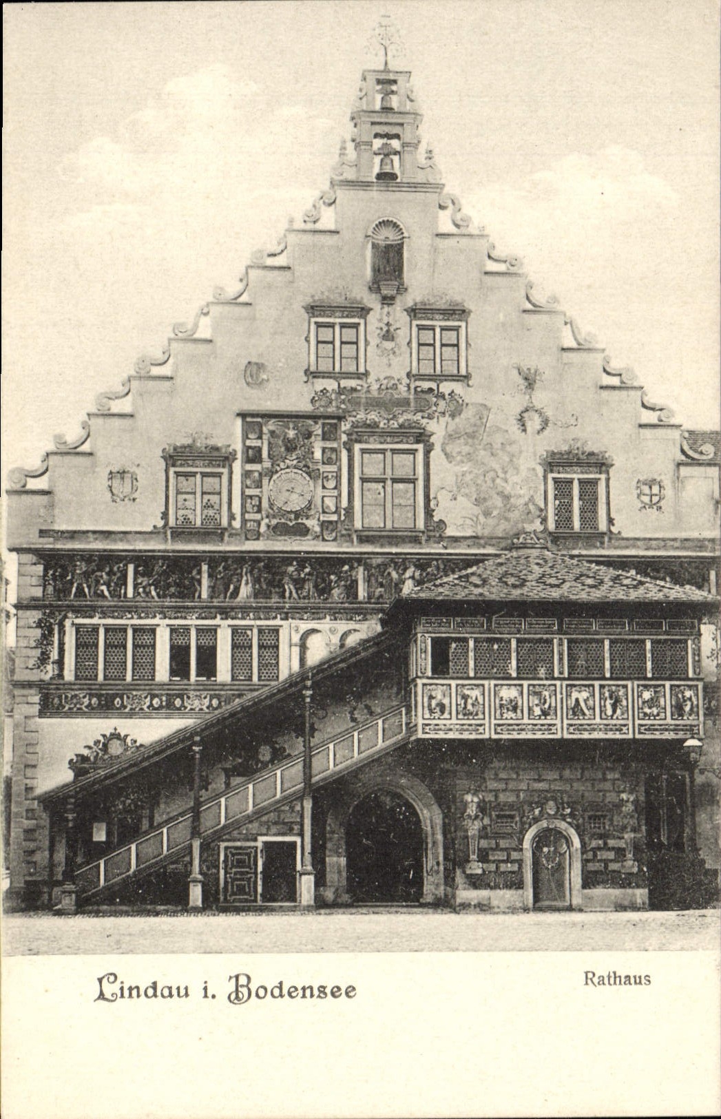 VINTAGE POSTCARD Lindau Bodensee Rathaus