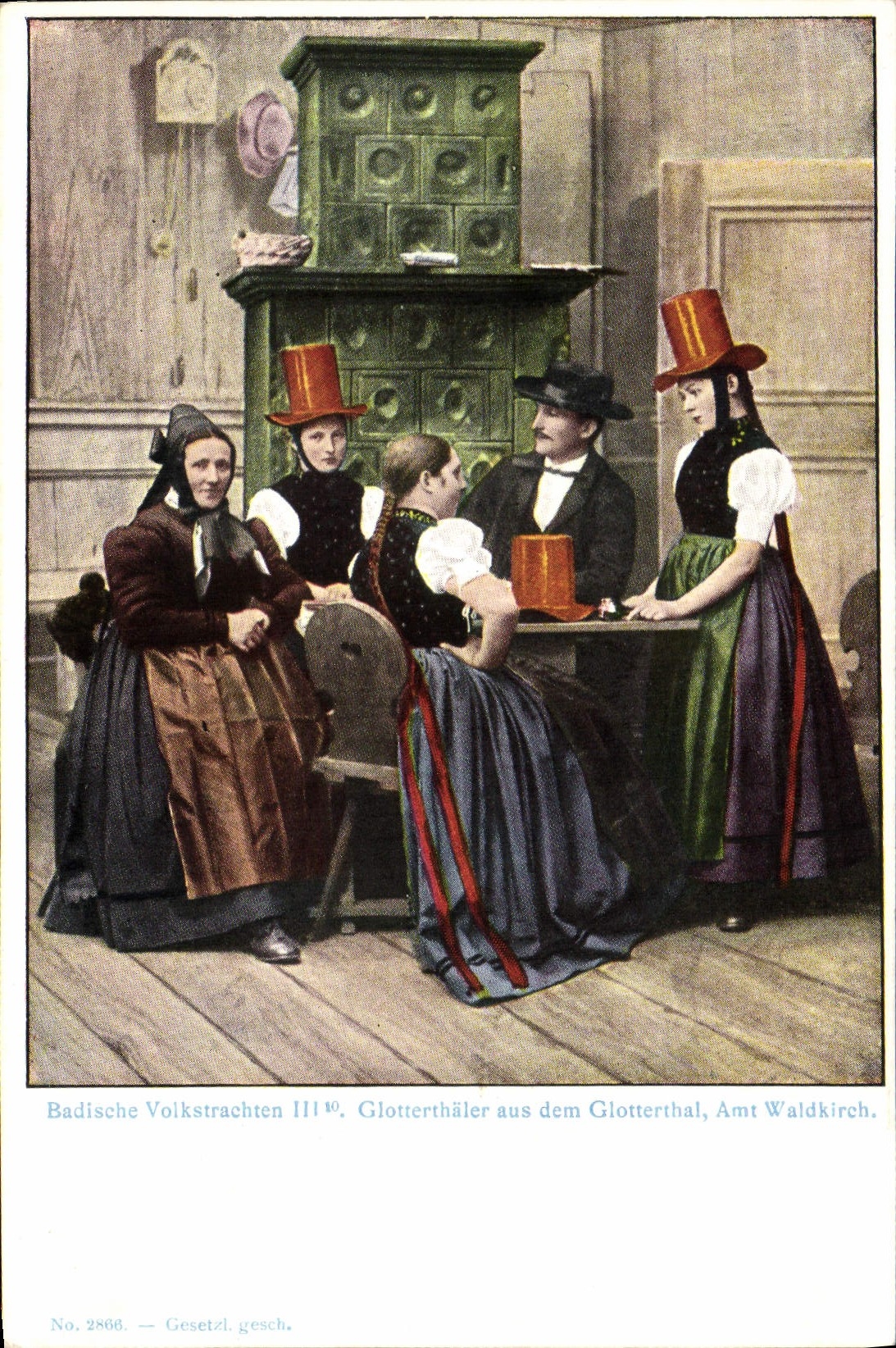 CPA Badisch Volkstrachten Amt Waldkirch Folklore 
