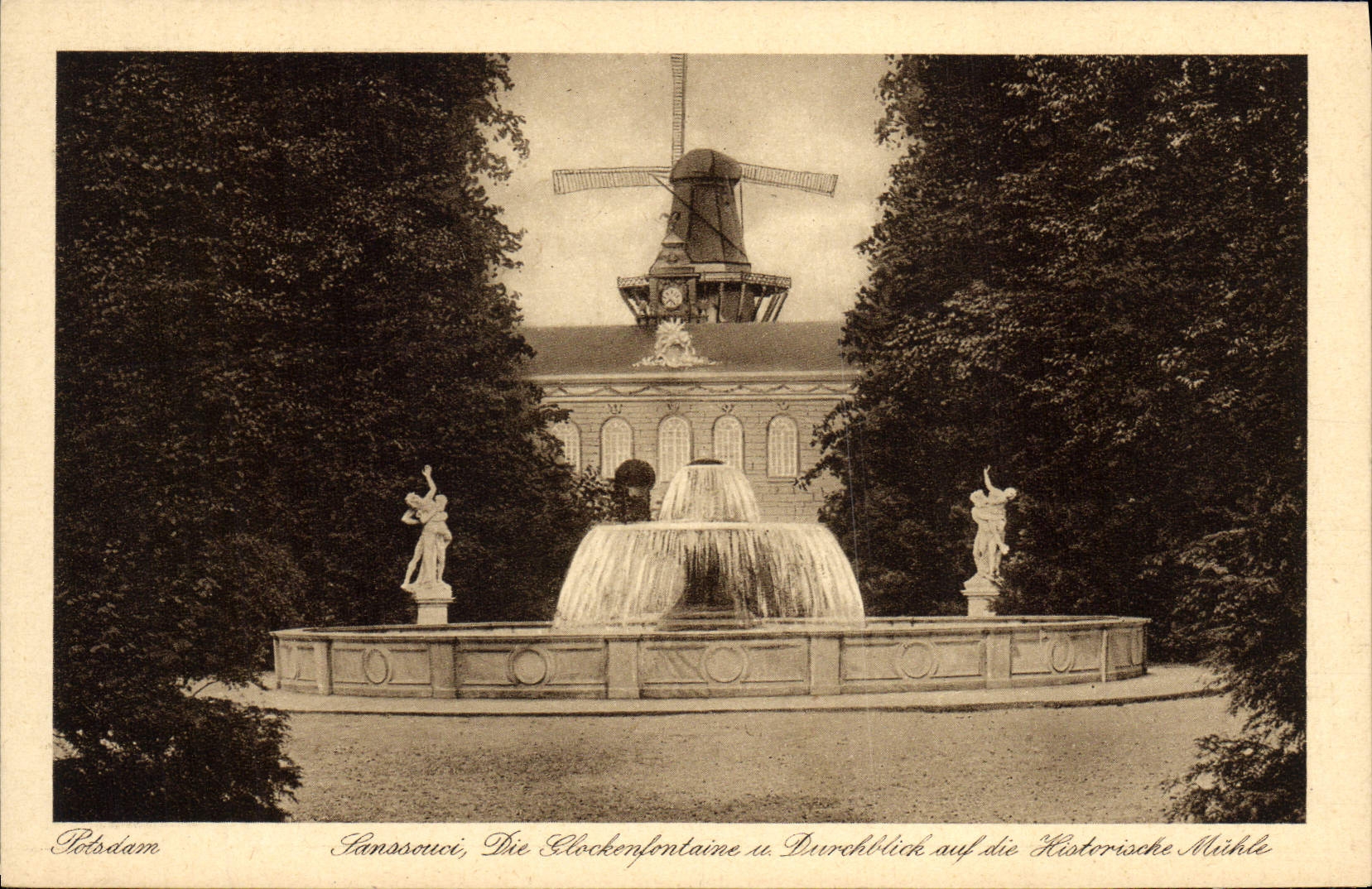 VINTAGE POSTCARD Potsdam Windmill
