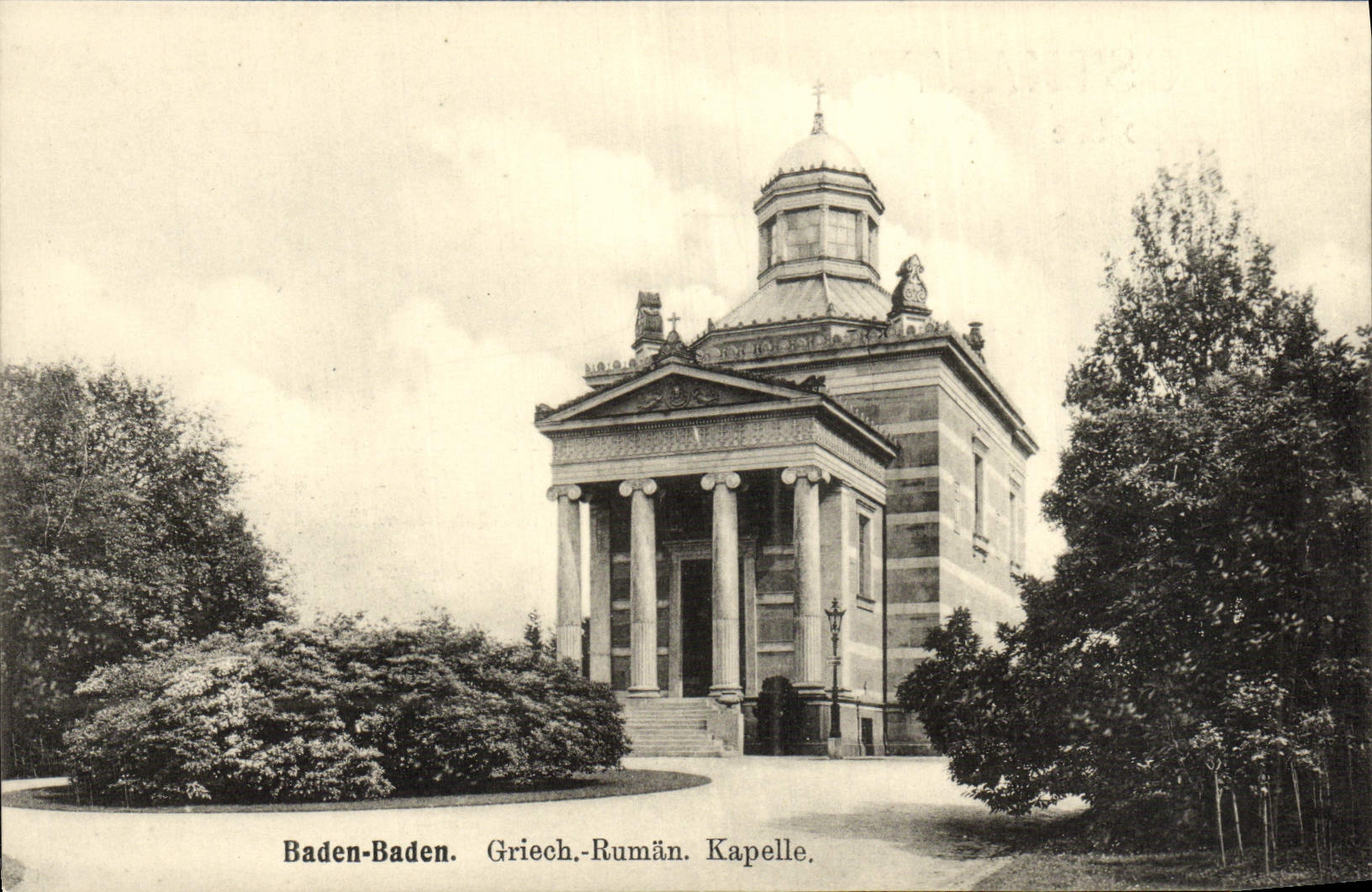 POSTAL Baden Baden Griech Ruman Kapelle de la VENDIMIA