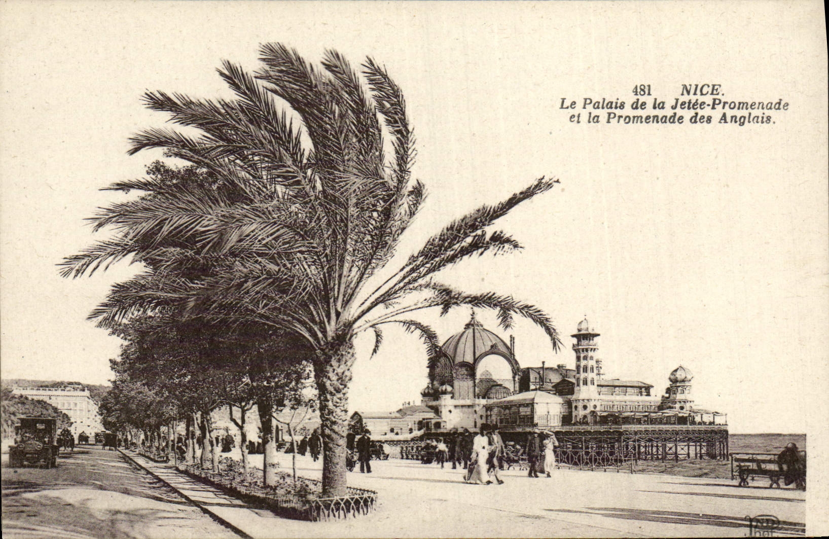 VINTAGE POSTCARD Nice the Palate of the Pier Walk and the walk of the English